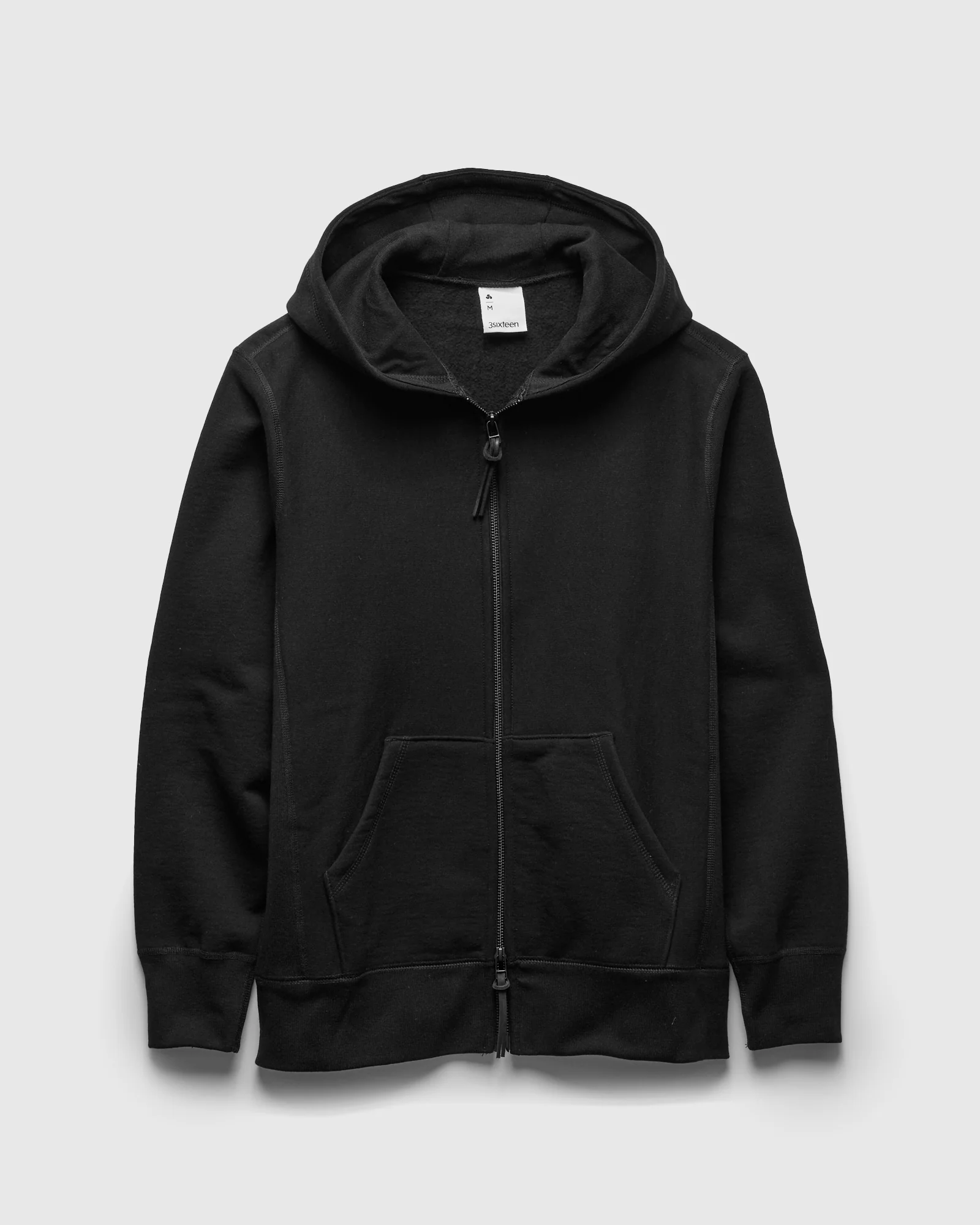 Heavyweight Zip Hoodie in Black
