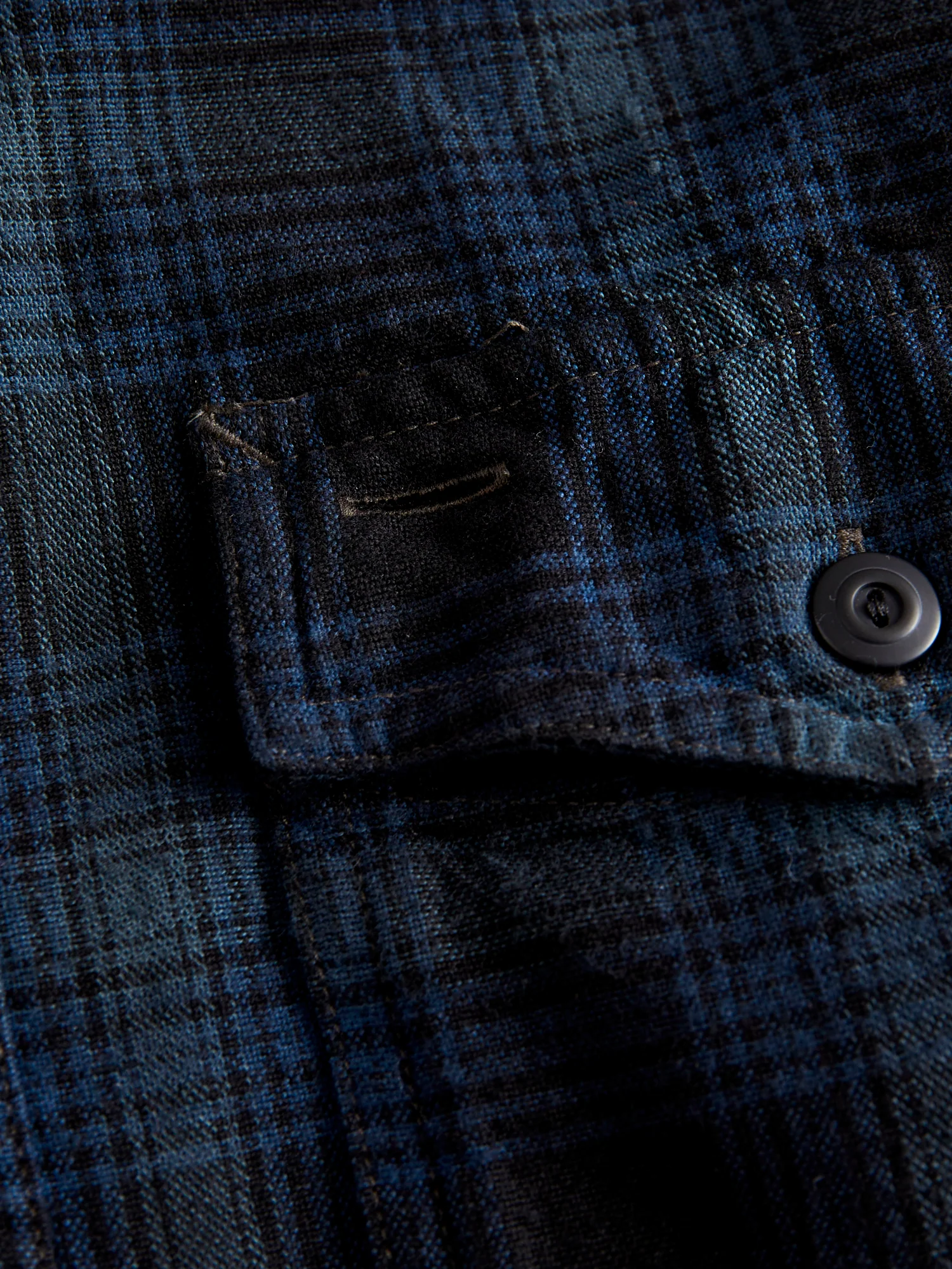 Herc Canvas Workshirt in Blue/Black - Image 5