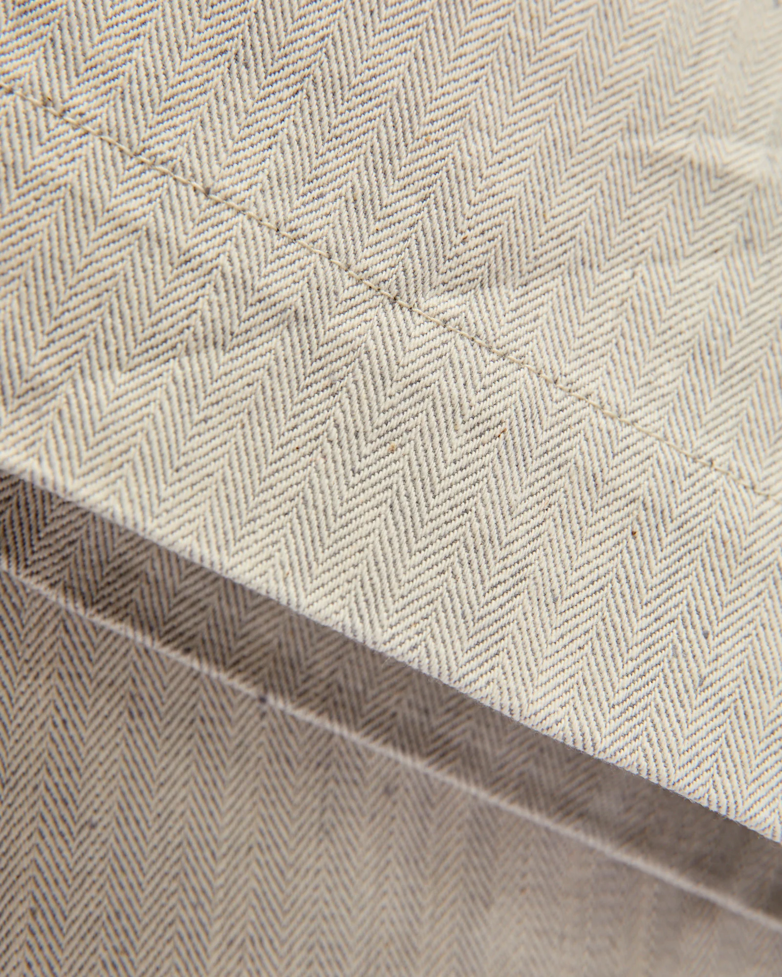 Herringbone Nep Work Pants in Oatmeal - Image 7