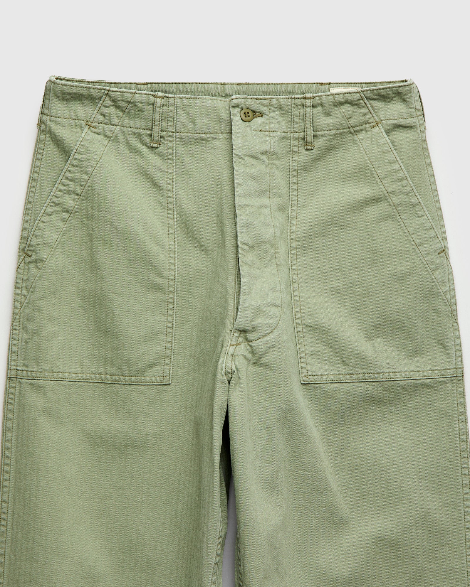 Herringbone Summer Fatigue Pants in Green - Image 5