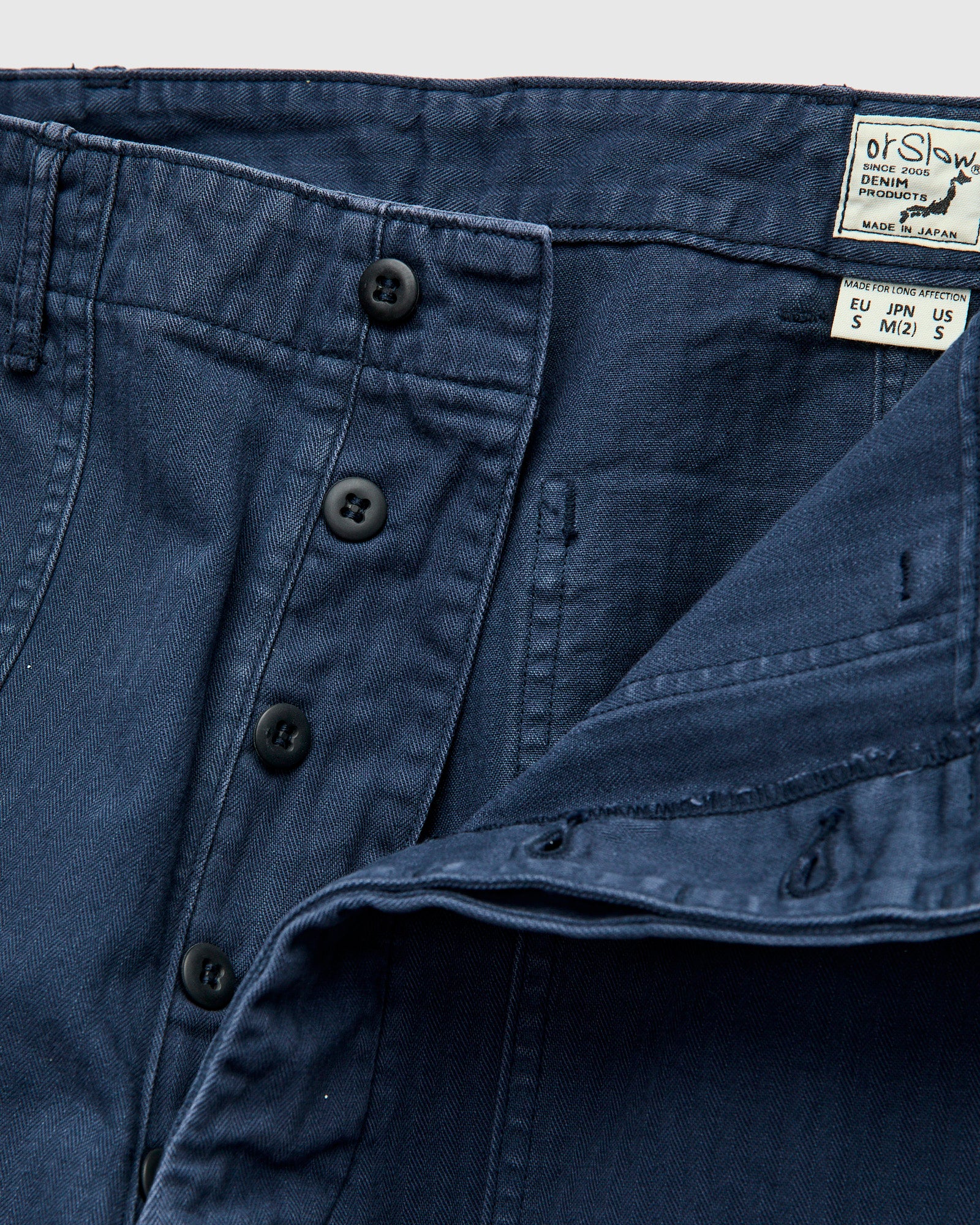 Herringbone Summer Fatigue Pants in Navy - Image 8