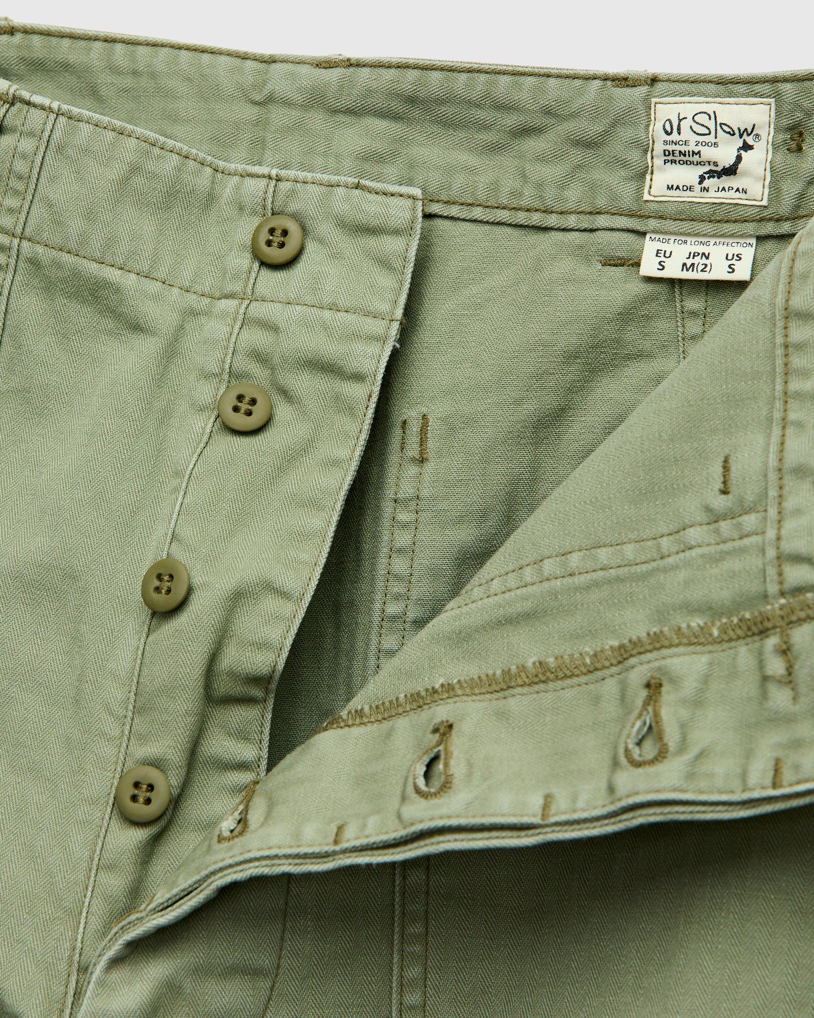 Herringbone Summer Fatigue Shorts in Green - Image 6