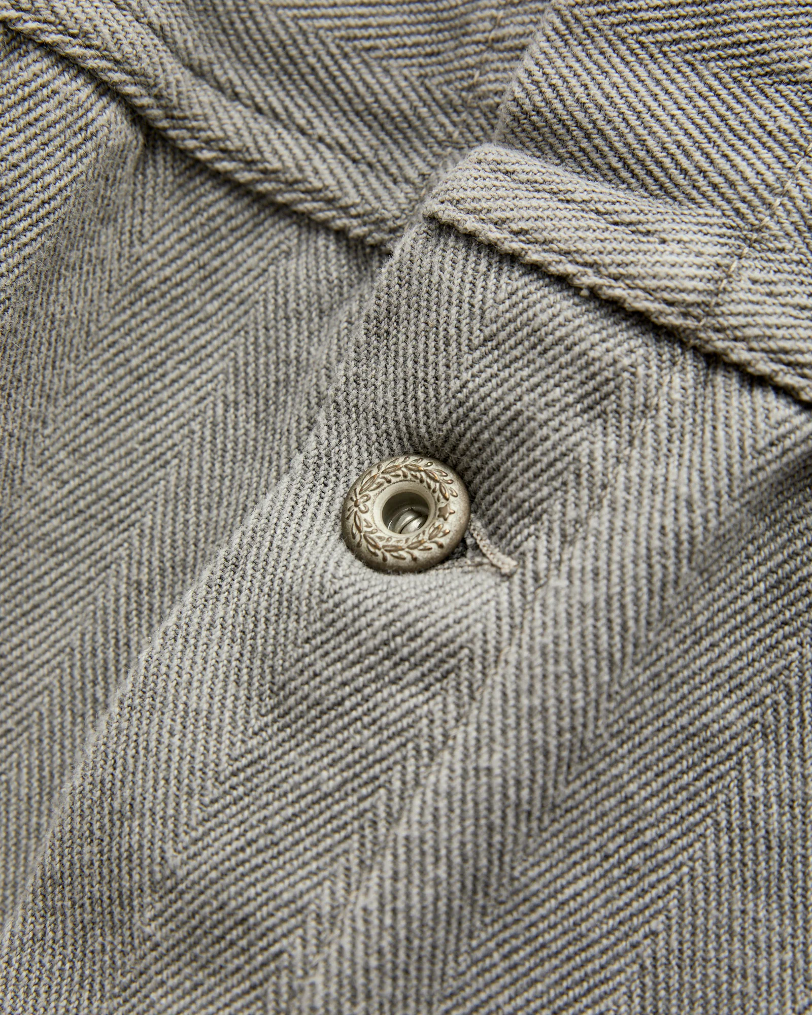 Herringbone Trucker Jacket in Sumi Ink - Image 5