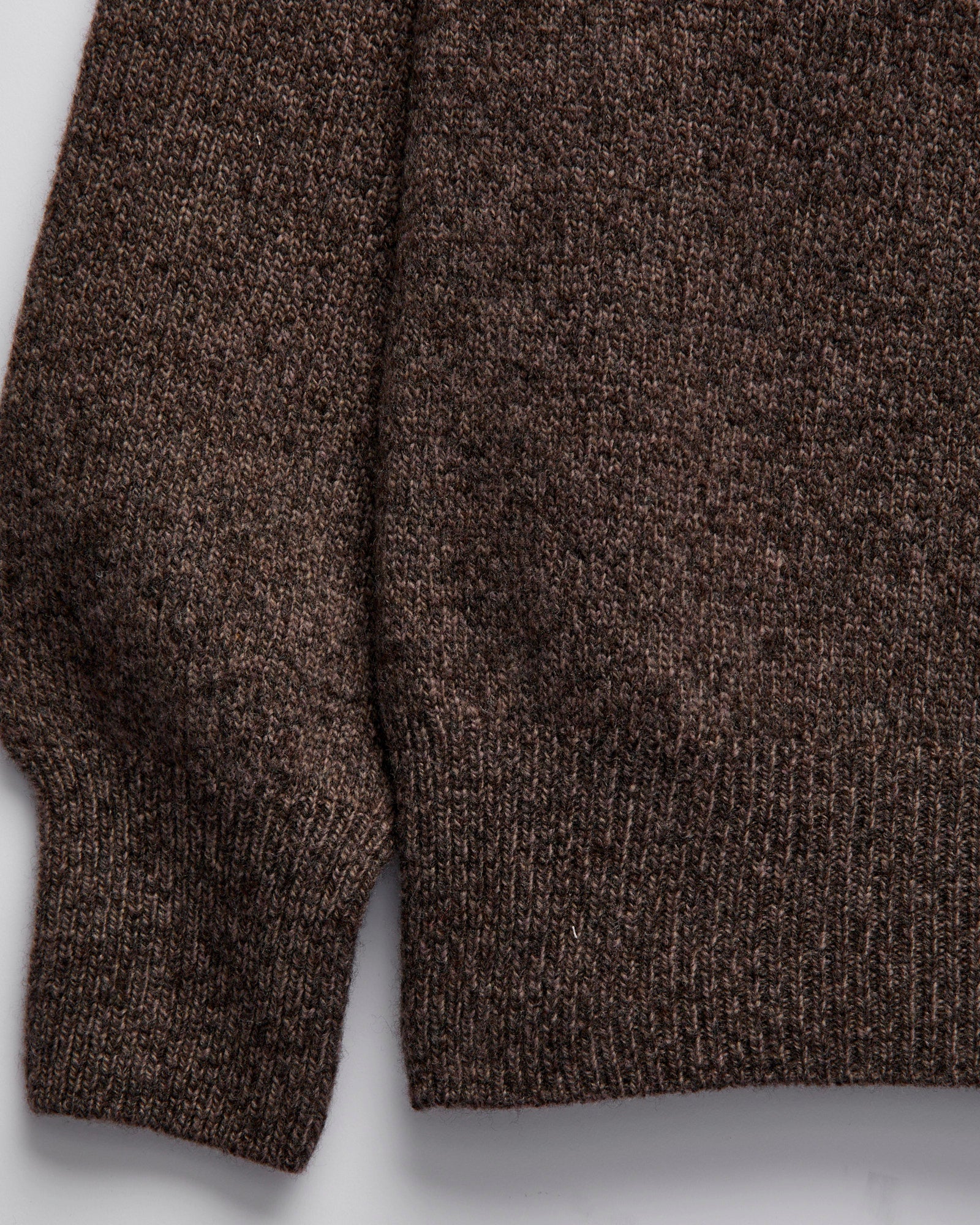 "High Pressure" Wool Zip Cardigan in Brown Mix - Image 5