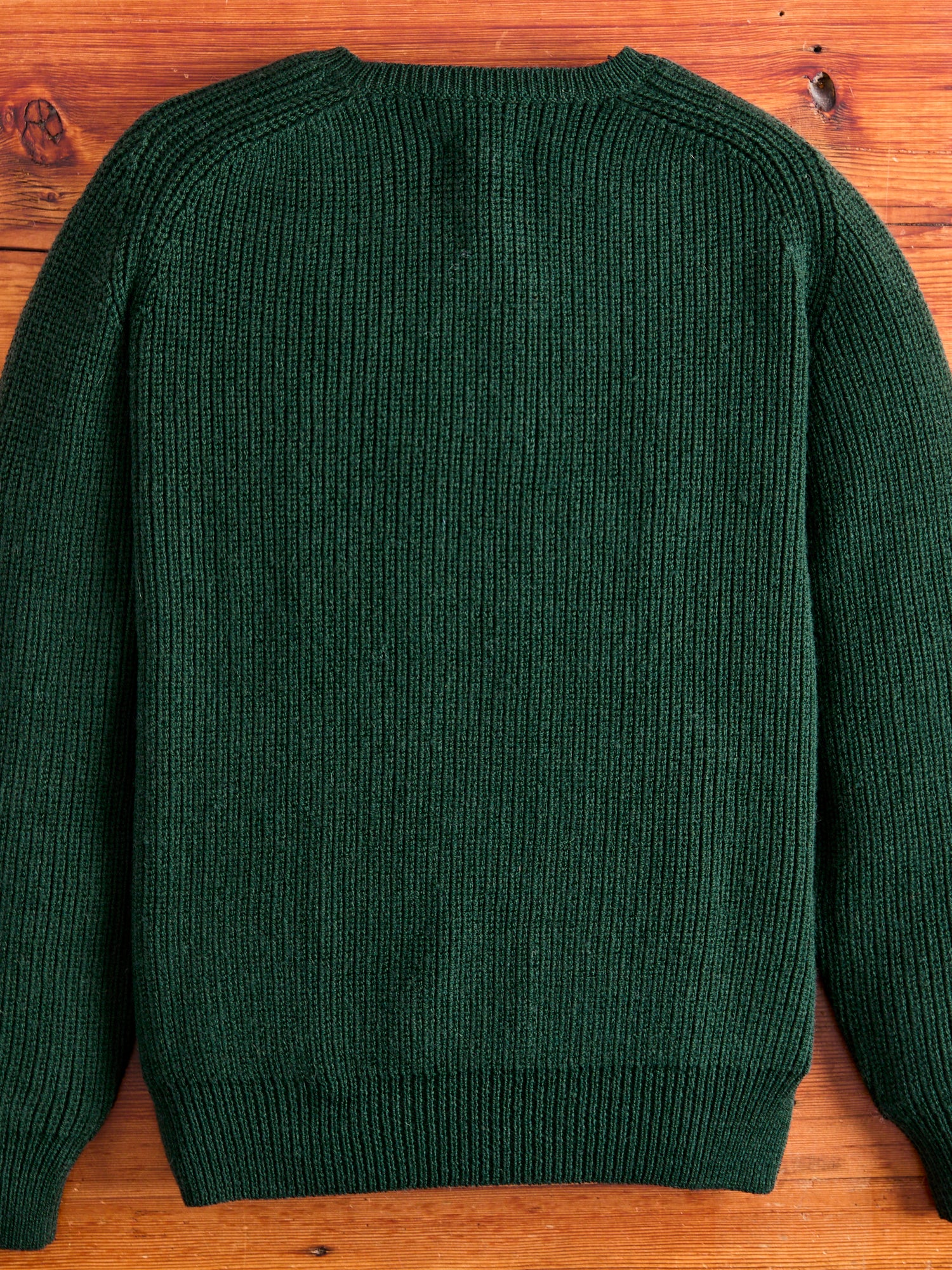 Highland Shakerknit Sweater in Evergreen - Image 3
