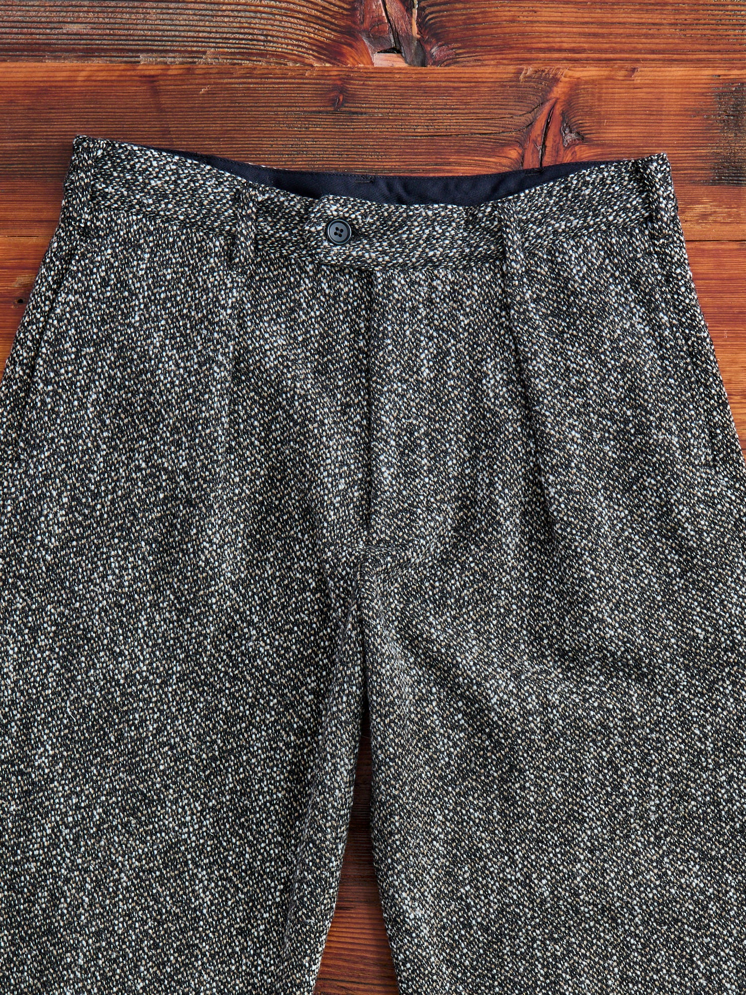 Homespun Carlyle Pants in Brown Black Wool - Image 3