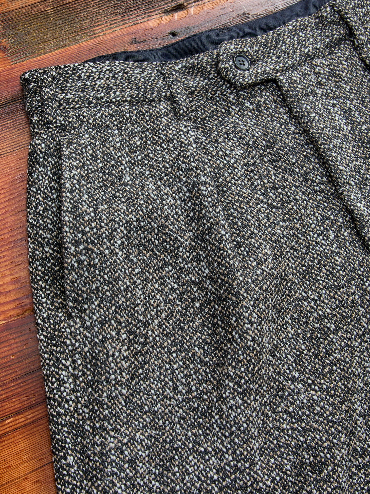 Homespun Carlyle Pants in Brown Black Wool - Image 4