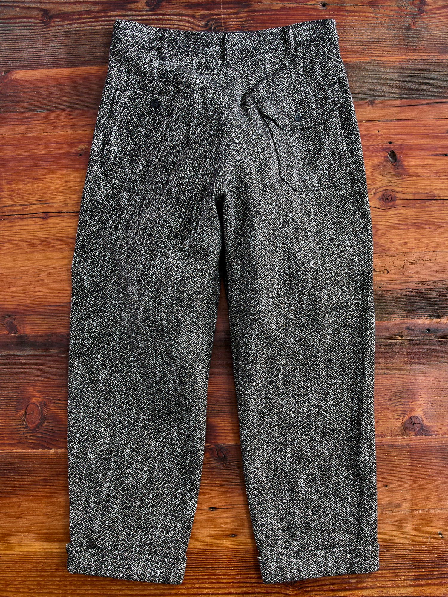 Homespun Carlyle Pants in Brown Black Wool - Image 9