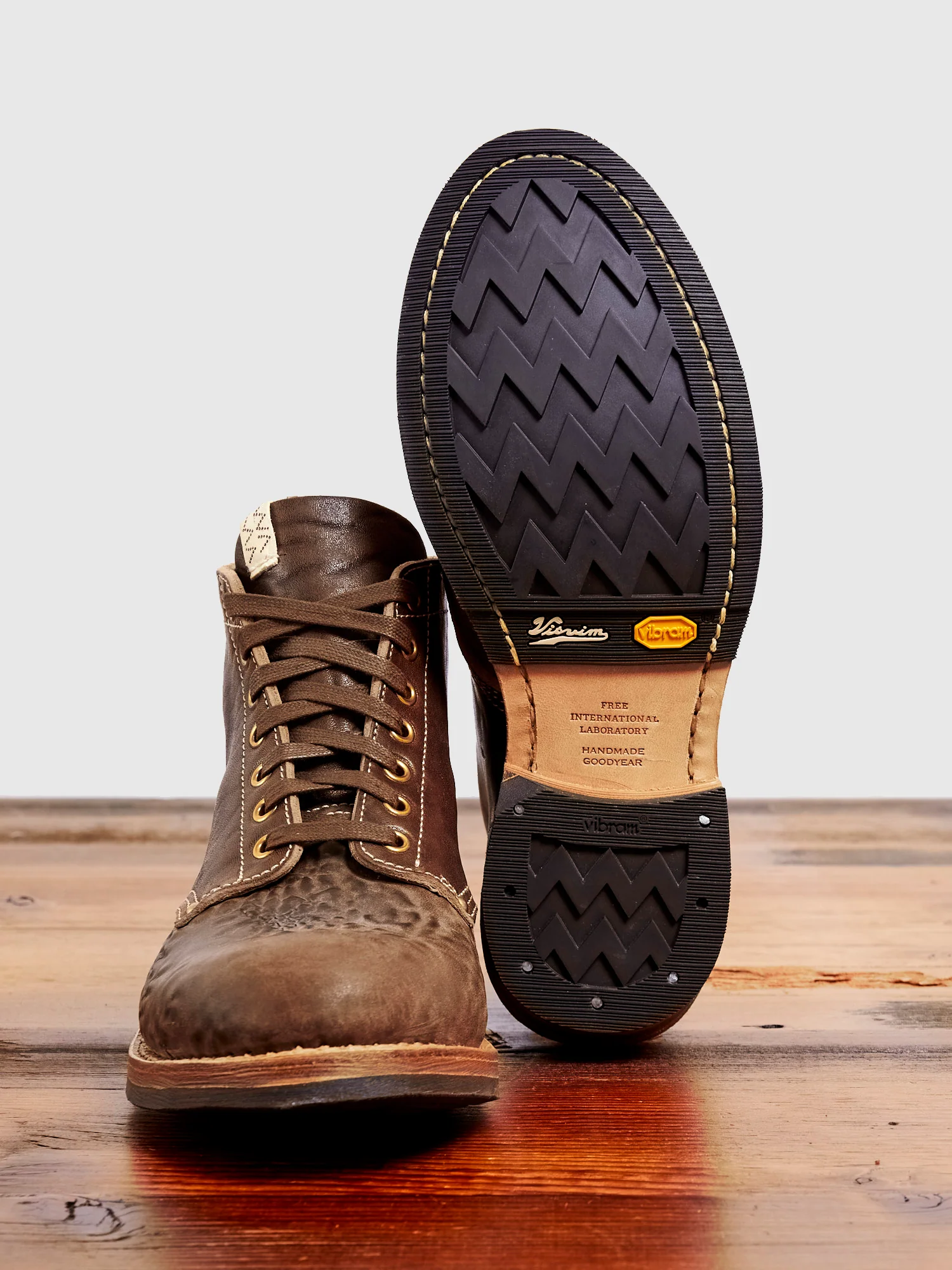 Horsehide Brigadier Boots-Folk in Dark Brown - Image 2