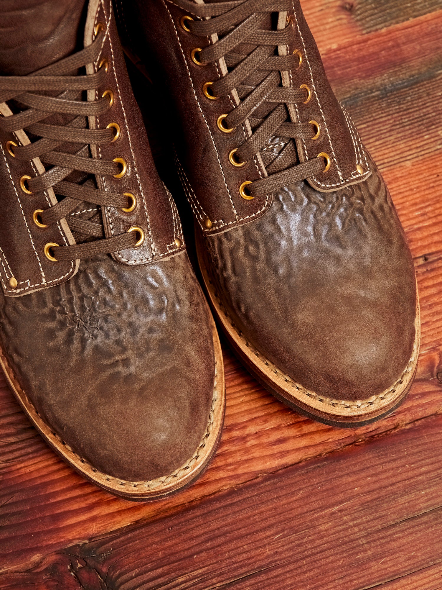 Horsehide Brigadier Boots-Folk in Dark Brown - Image 6