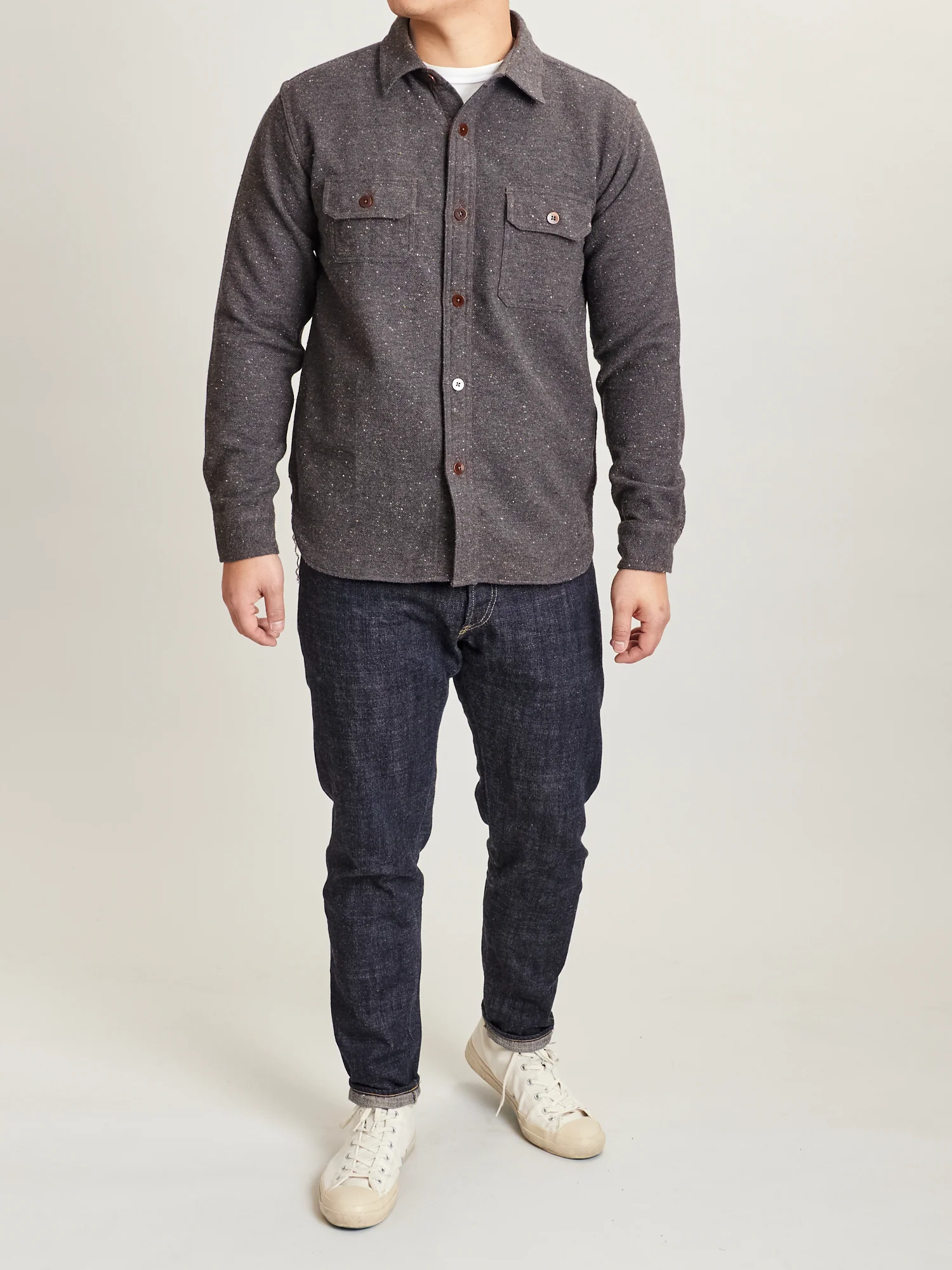 Hunting Nep Flannel in Grey Wool - Image 11