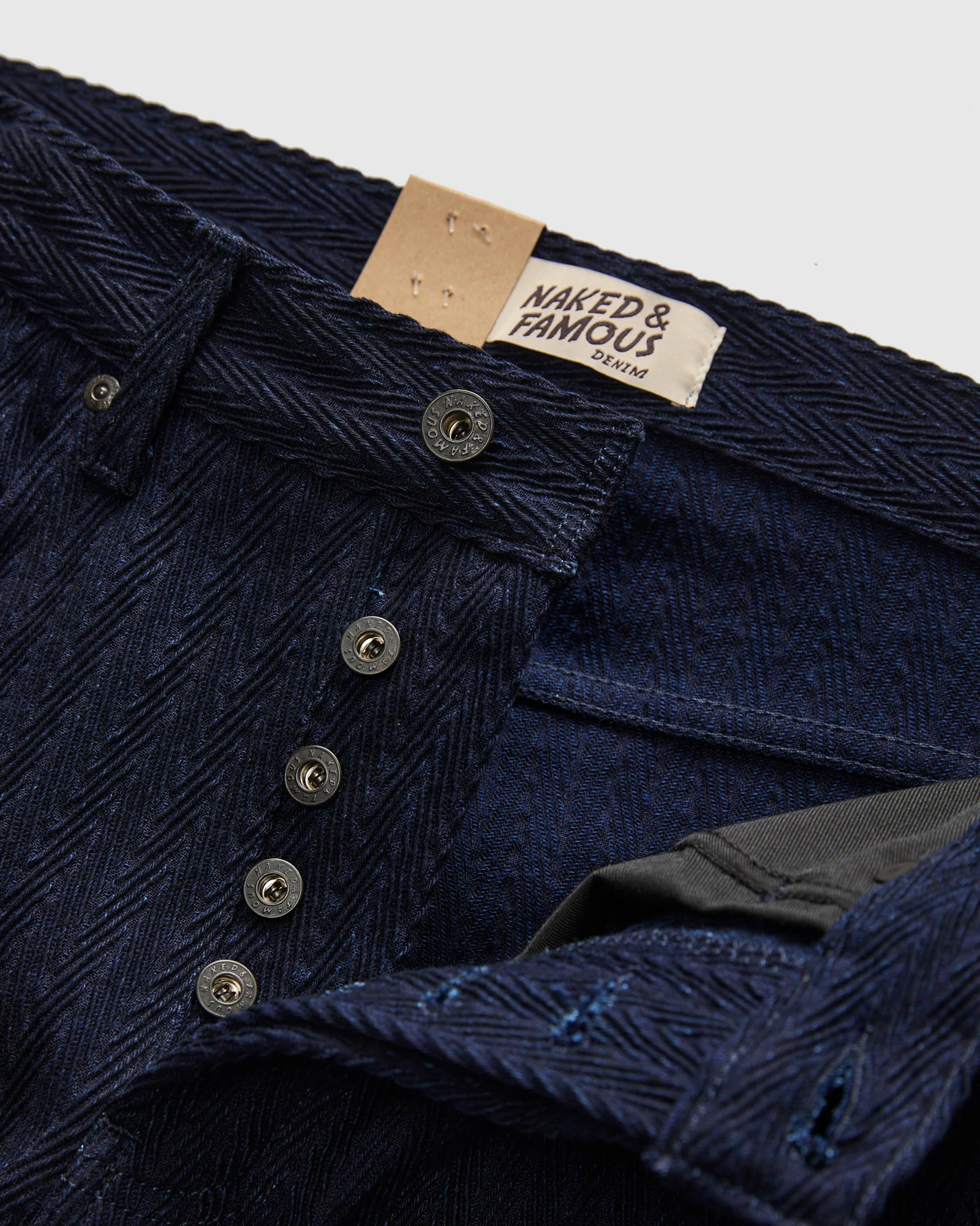 "Indigo Sugiaya" 12oz Herringbone Dobby Twill - Weird Guy Fit - Image 6