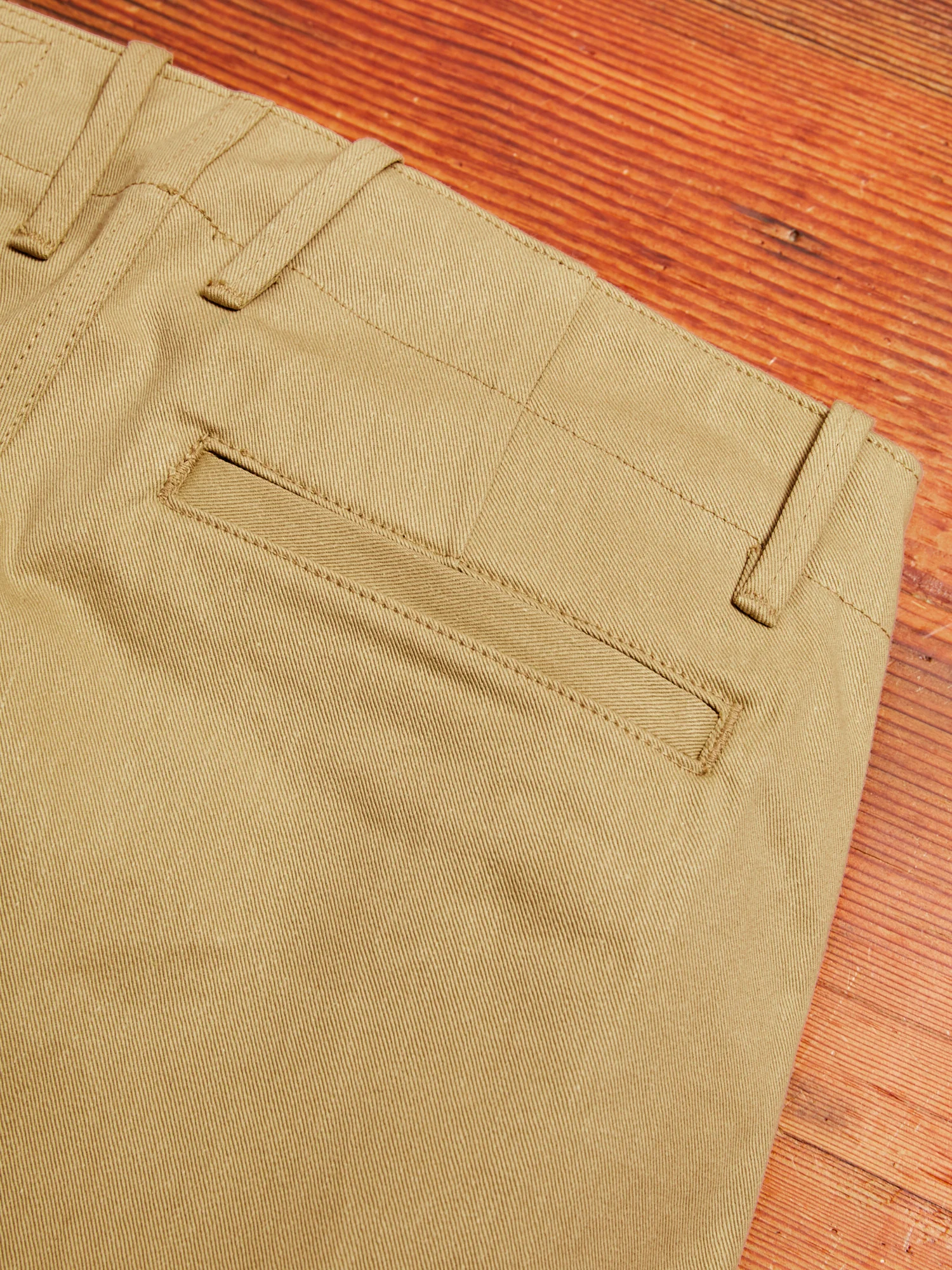 "Infantry Pant" in Khaki Selvedge Twill - Image 4