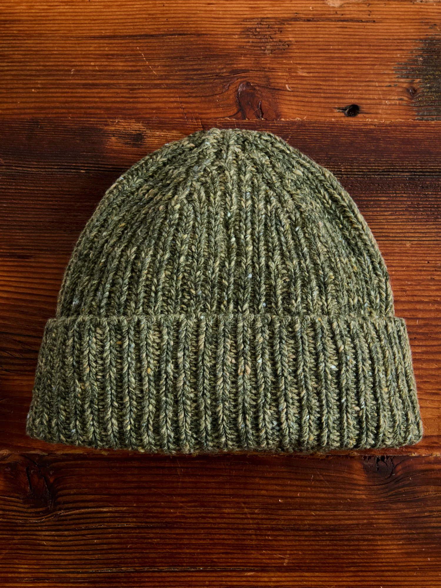 Isla Beanie in Olive Marl - Image 4