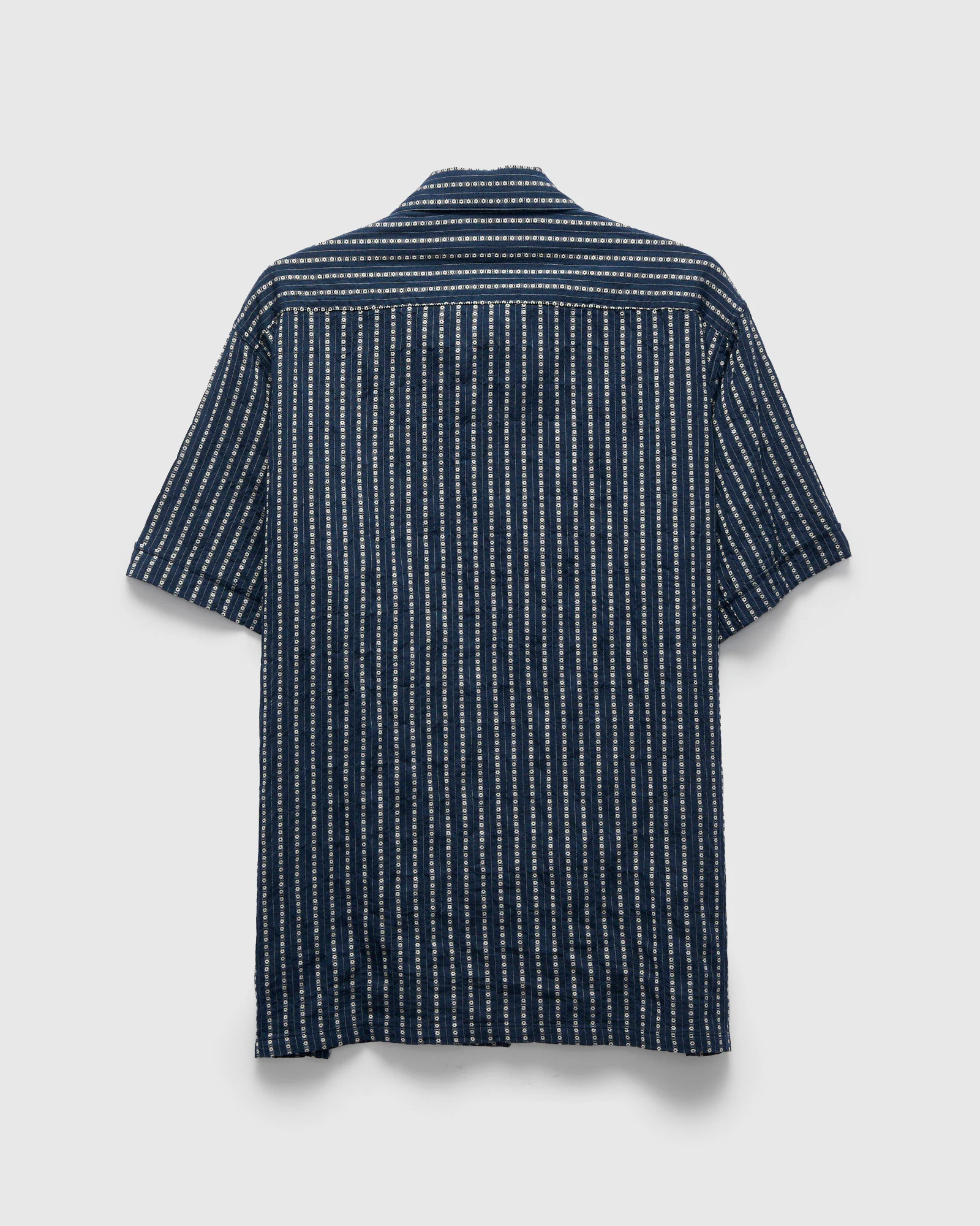 Italian Collar Shirt in Navy - Image 3