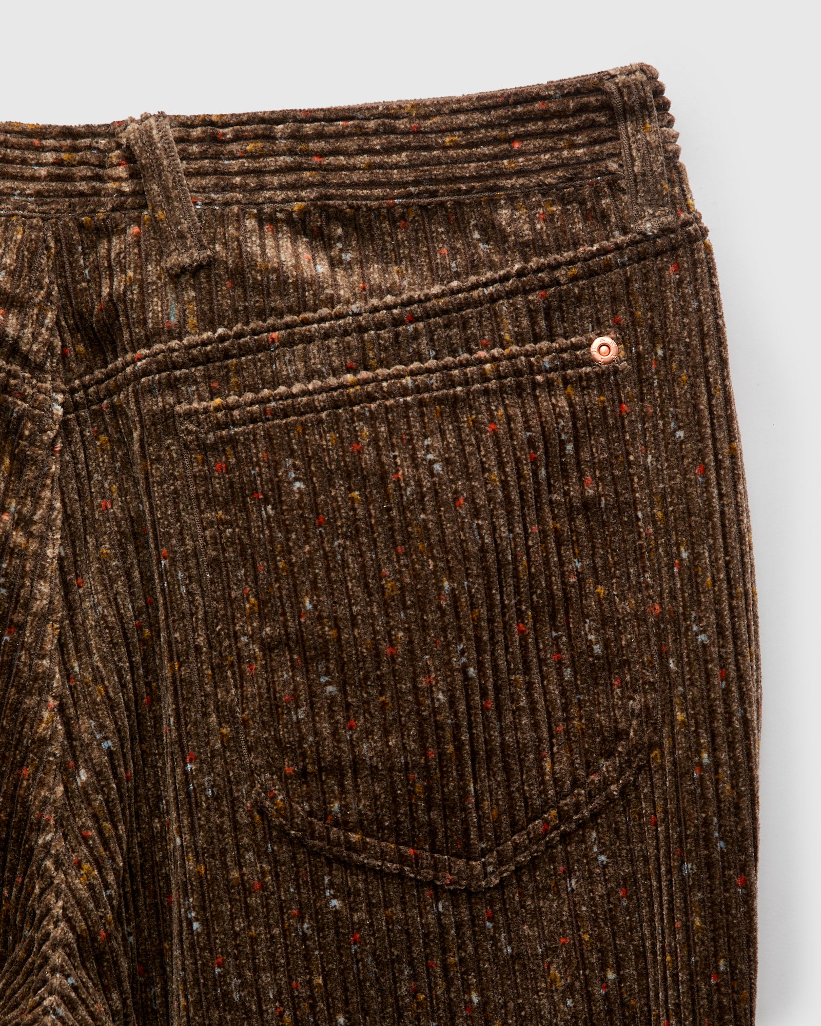 Donegal Corduroy Five Pocket Trousers in Rustic Brown - Image 4
