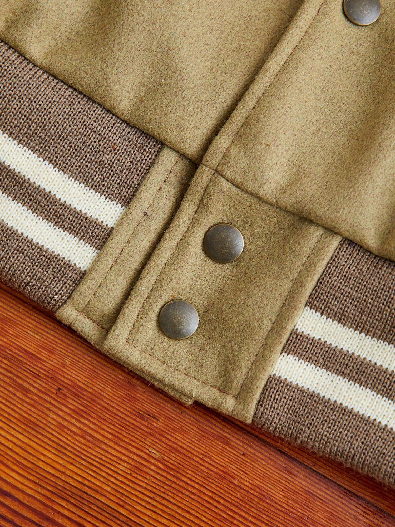 Ivy Varsity Jacket in Camel Roughout - Image 7