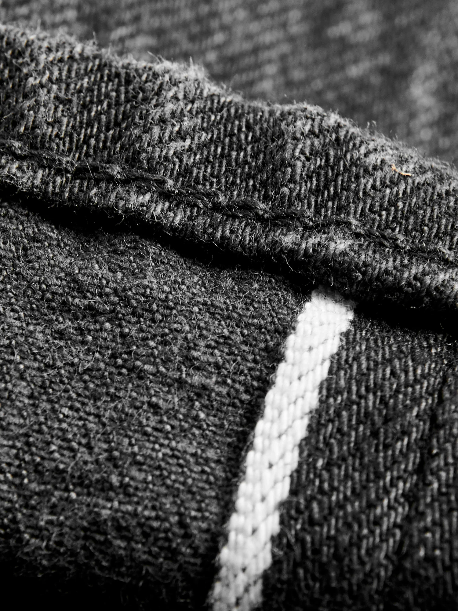 J214 "Aged Wash" 14oz Black Washed Selvedge Denim - Tapered Fit - Image 12