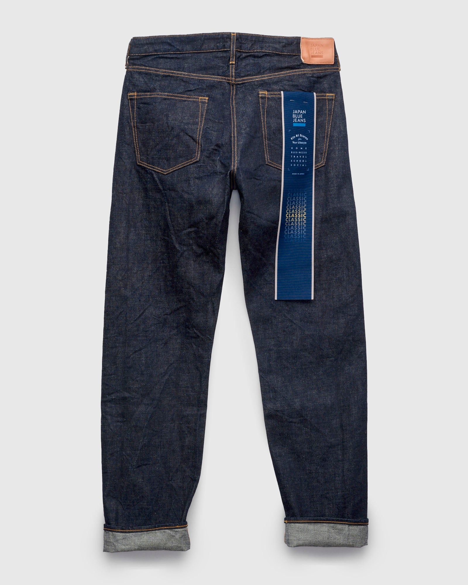 J401 "Circle" 14.8oz Rinsed Selvedge Denim - Classic Straight Fit - Image 3