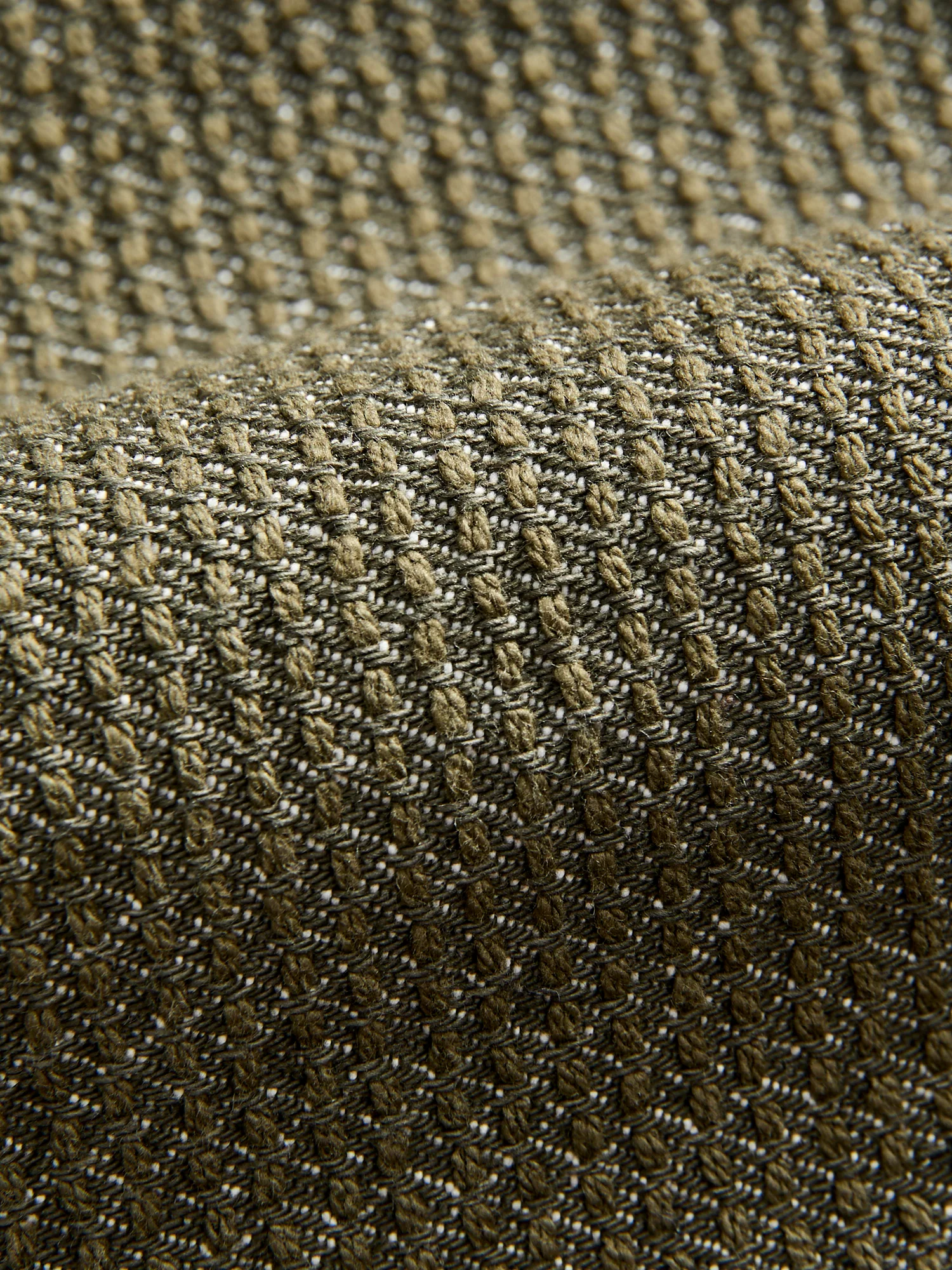 Jacquard Stitch Sashiko Shorts in Olive - Image 8