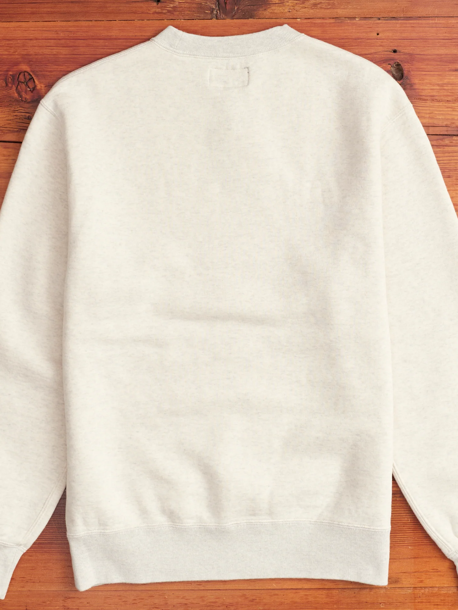 Japan-Made Fleece Crewneck in Oatmeal - Image 6