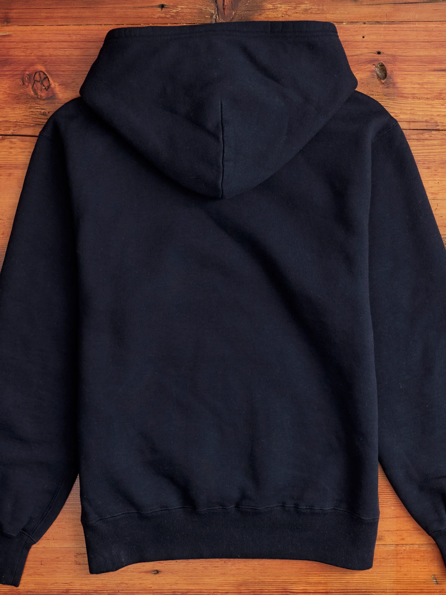 Japan-Made Fleece Hoodie in Navy - Image 8