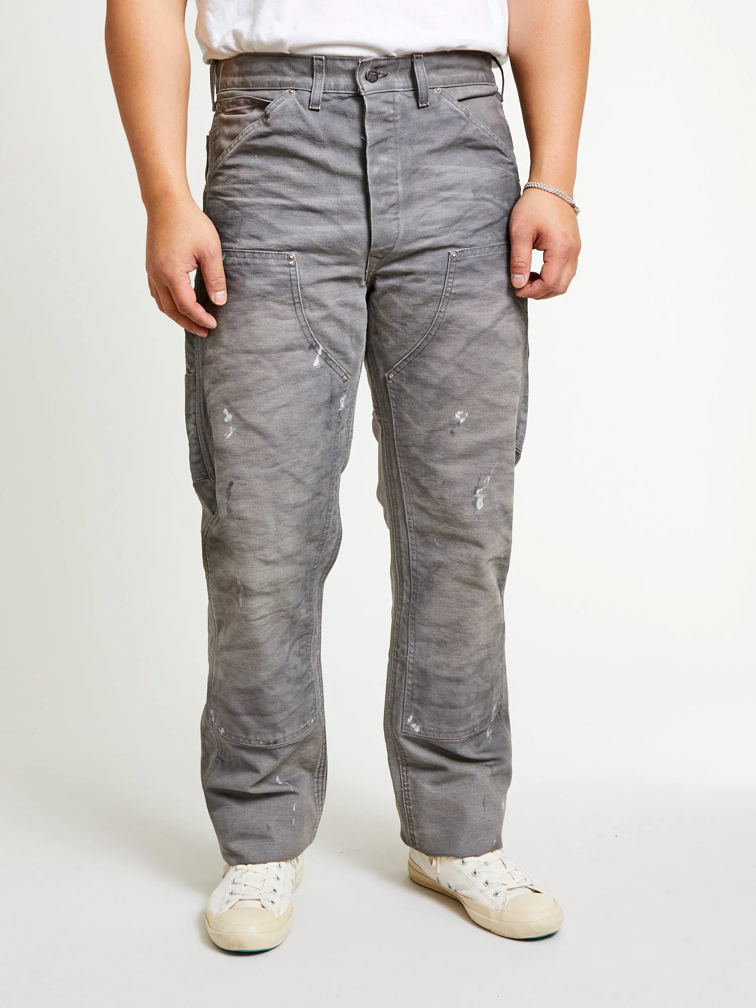 Jenkins Carpenter Pants in Distressed Grey - Image 2