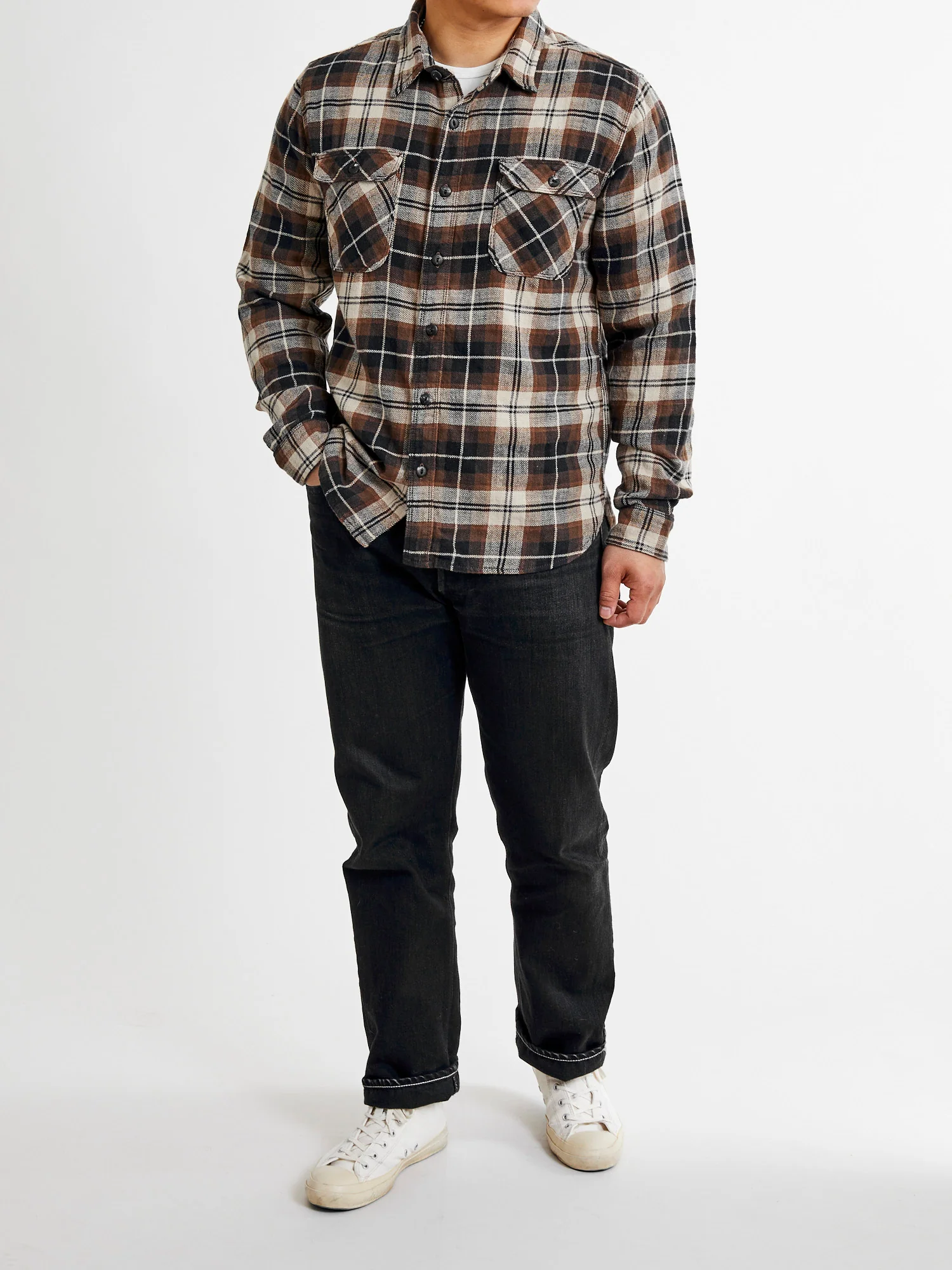 Jepson Work Shirt in Hickory Plaid - Image 10