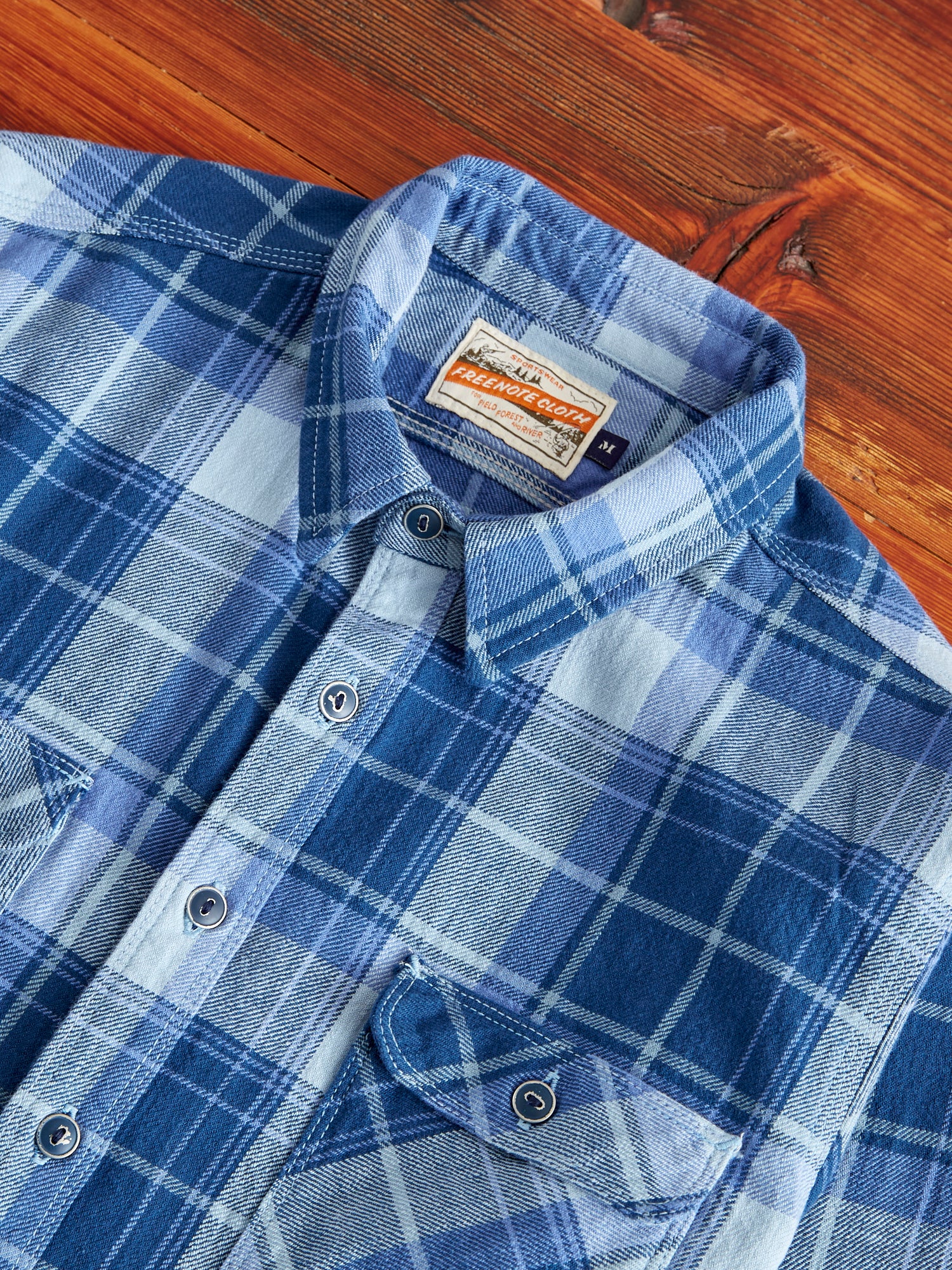 Jepson Work Shirt in Minaret Blue Plaid - Image 3