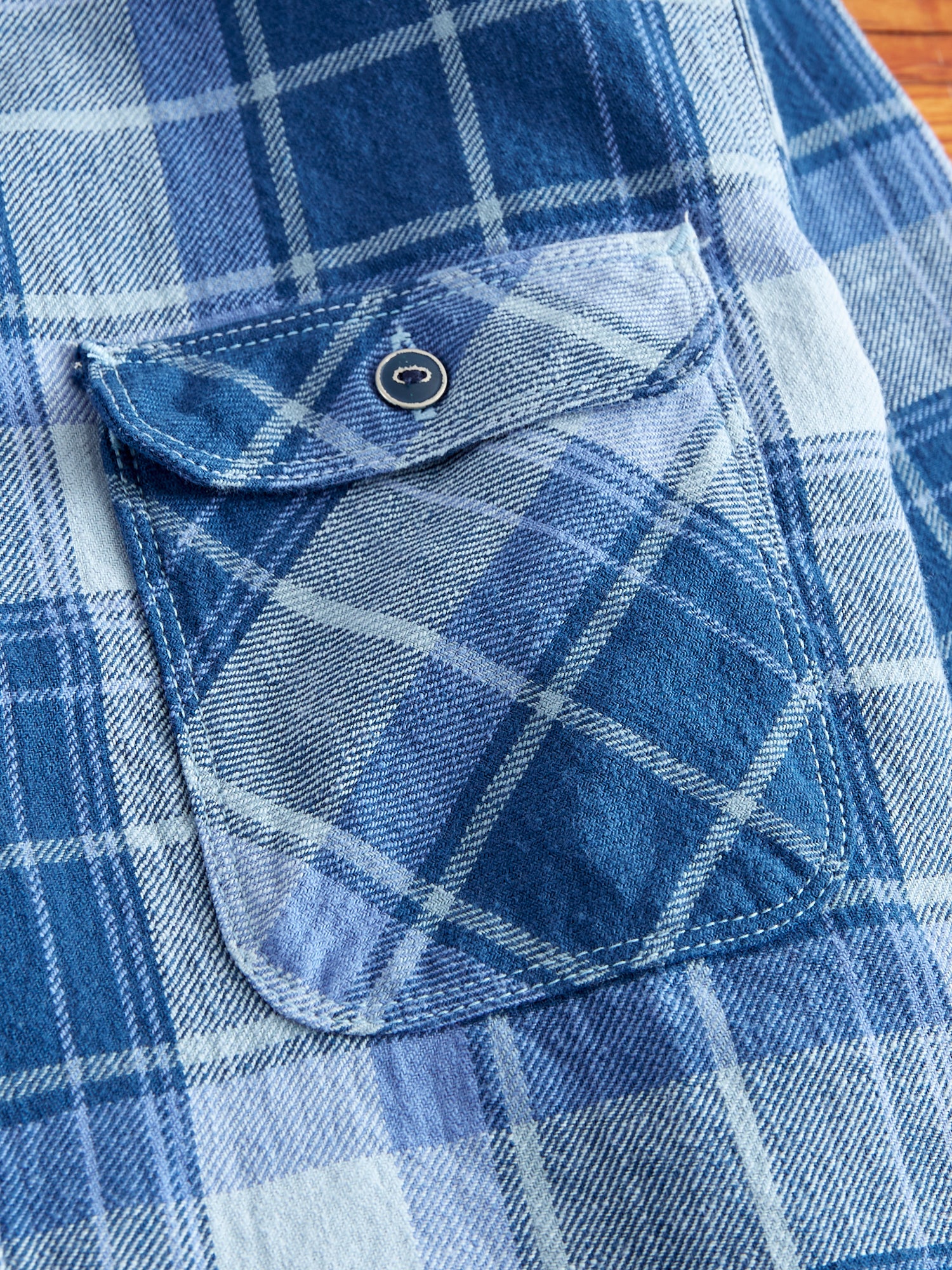 Jepson Work Shirt in Minaret Blue Plaid - Image 4