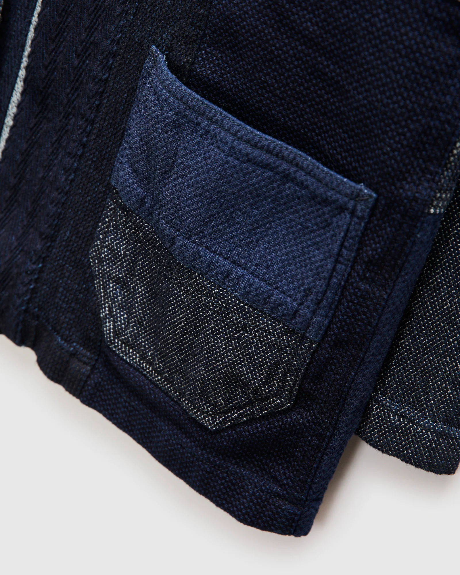 Patchwork Haori Jacket in Indigo Rinse - Image 6