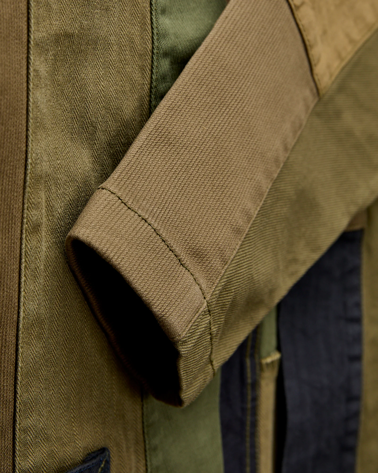 Patchwork Haori Jacket in Khaki - Image 4