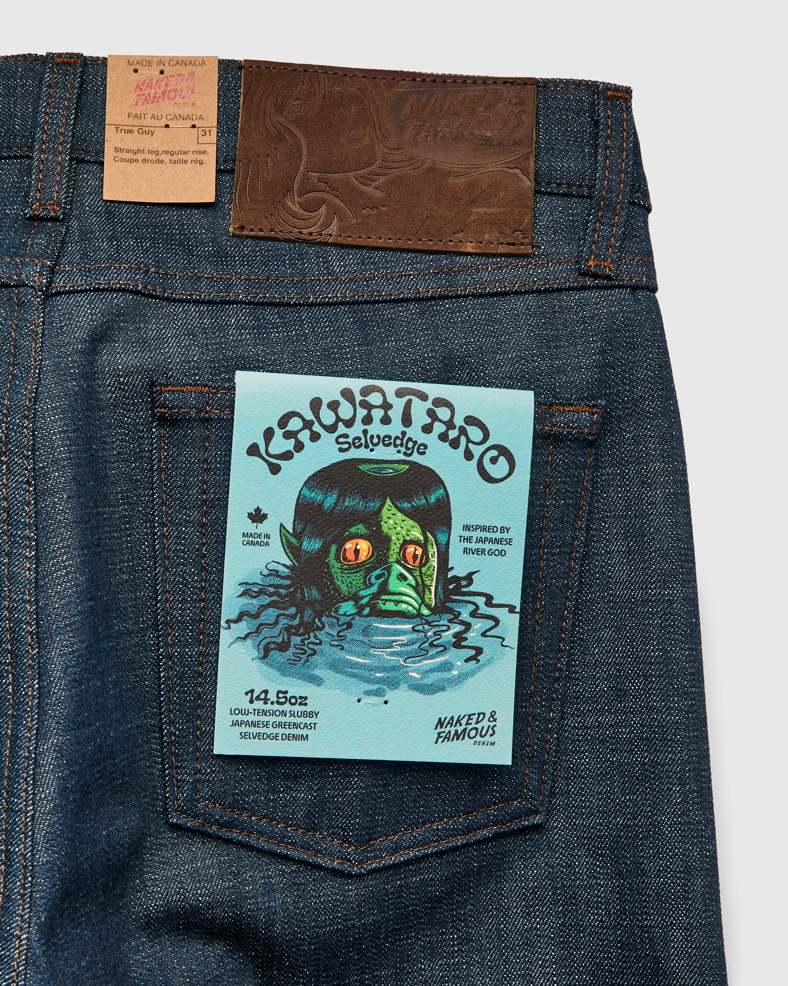 "Kawataro" 14.5oz Greencast Selvedge Denim - True Guy Fit - Image 4