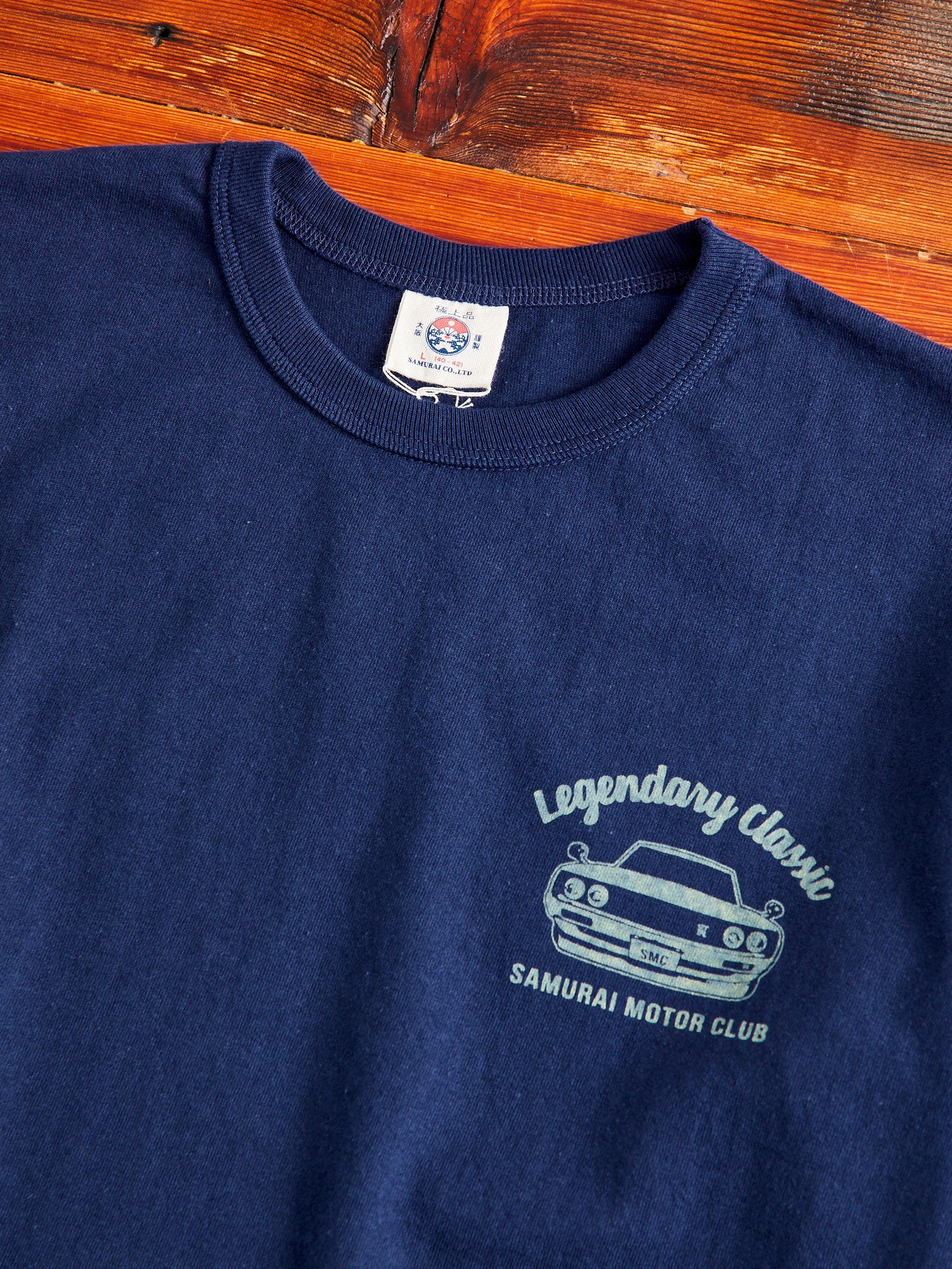 "Ken & Mary" Heavyweight T-Shirt in Navy - Image 4