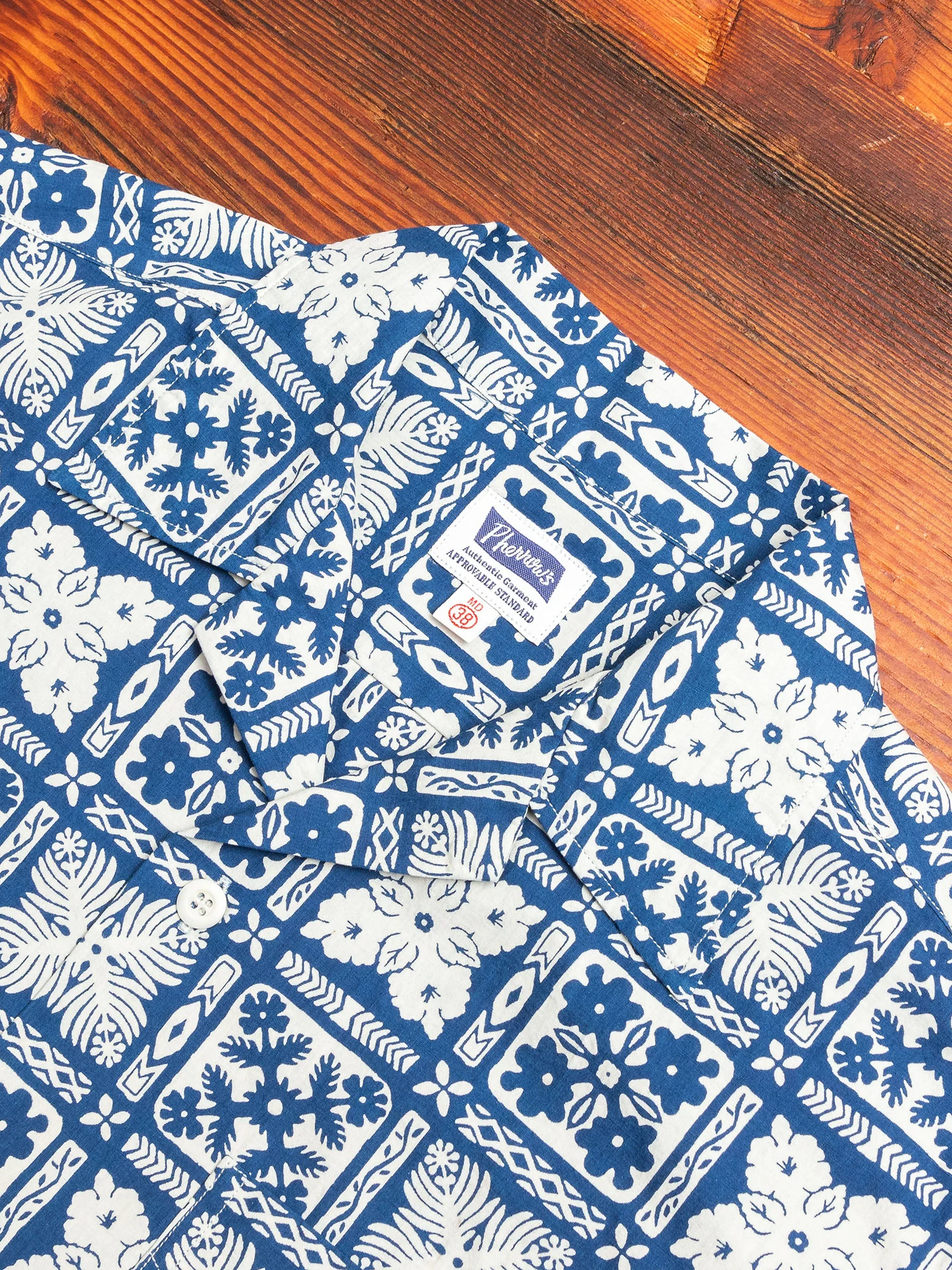 Lahaina Print Hawaiian Shirt in Indigo - Image 2