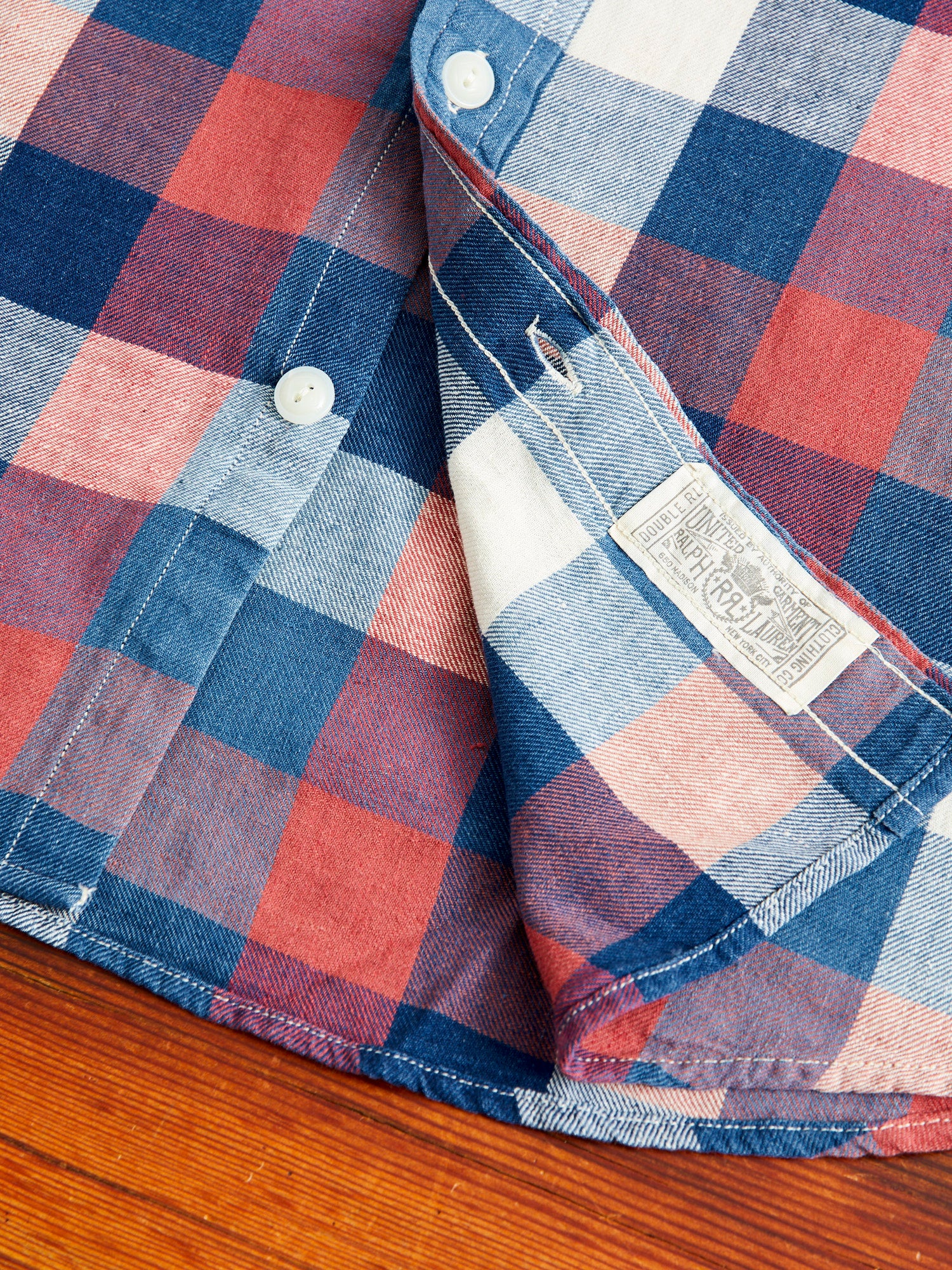 Lee Cotton-Linen Workshirt in Red/Indigo Plaid - Image 7