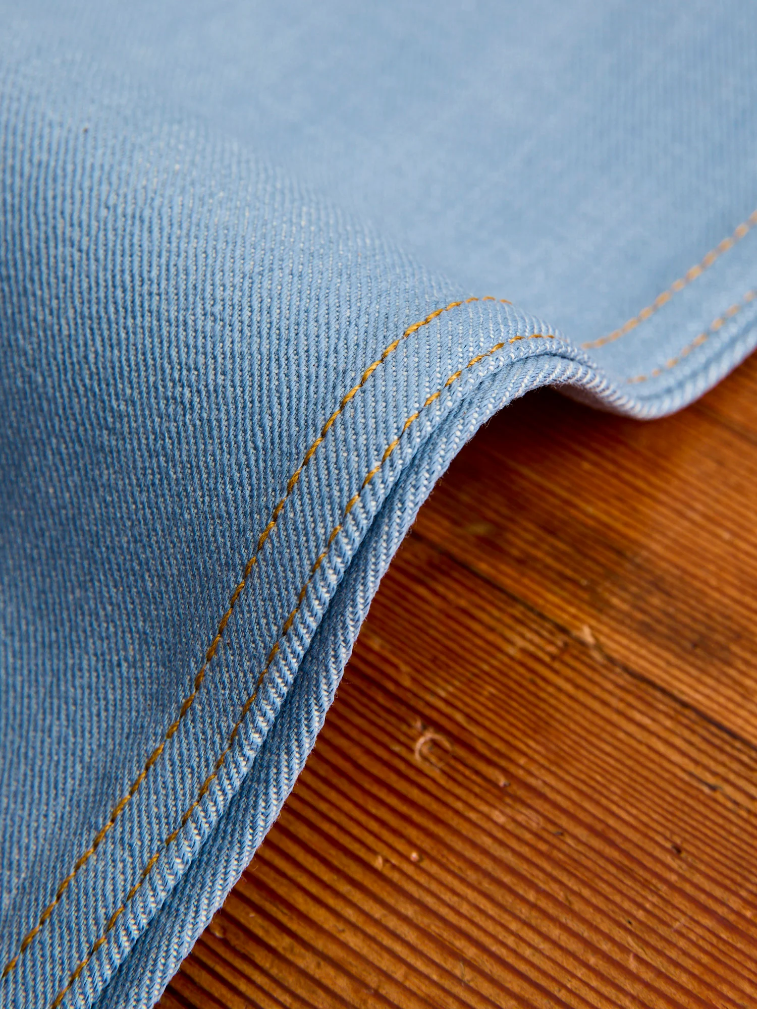 "Left Hand Twill Sky Blue" 13.75oz Selvedge Denim - Easy Guy Fit - Image 10
