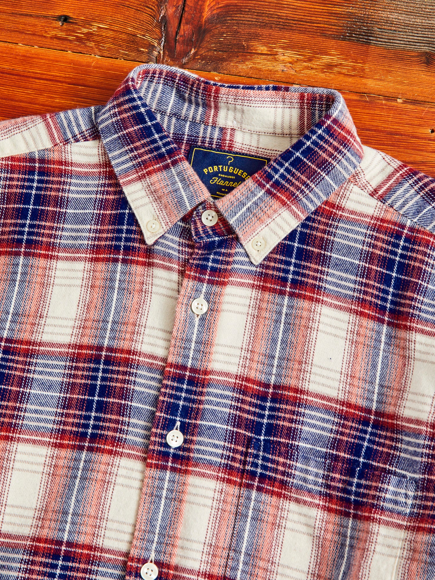 Liber Button-Up Shirt in Red White & Blue - Image 3