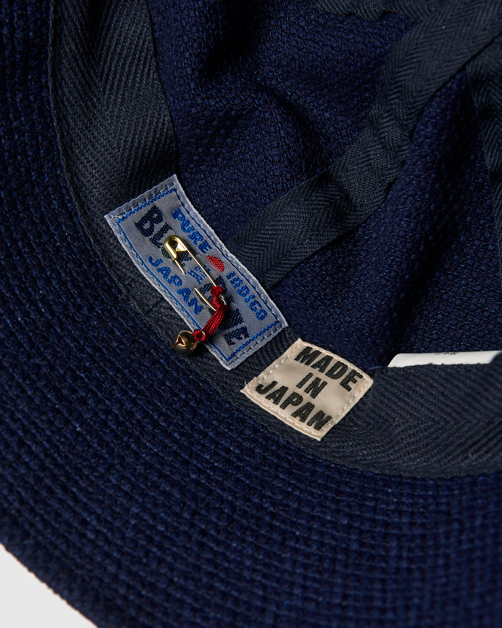 Light Sashiko Bucket Hat in Pure Indigo - Image 4