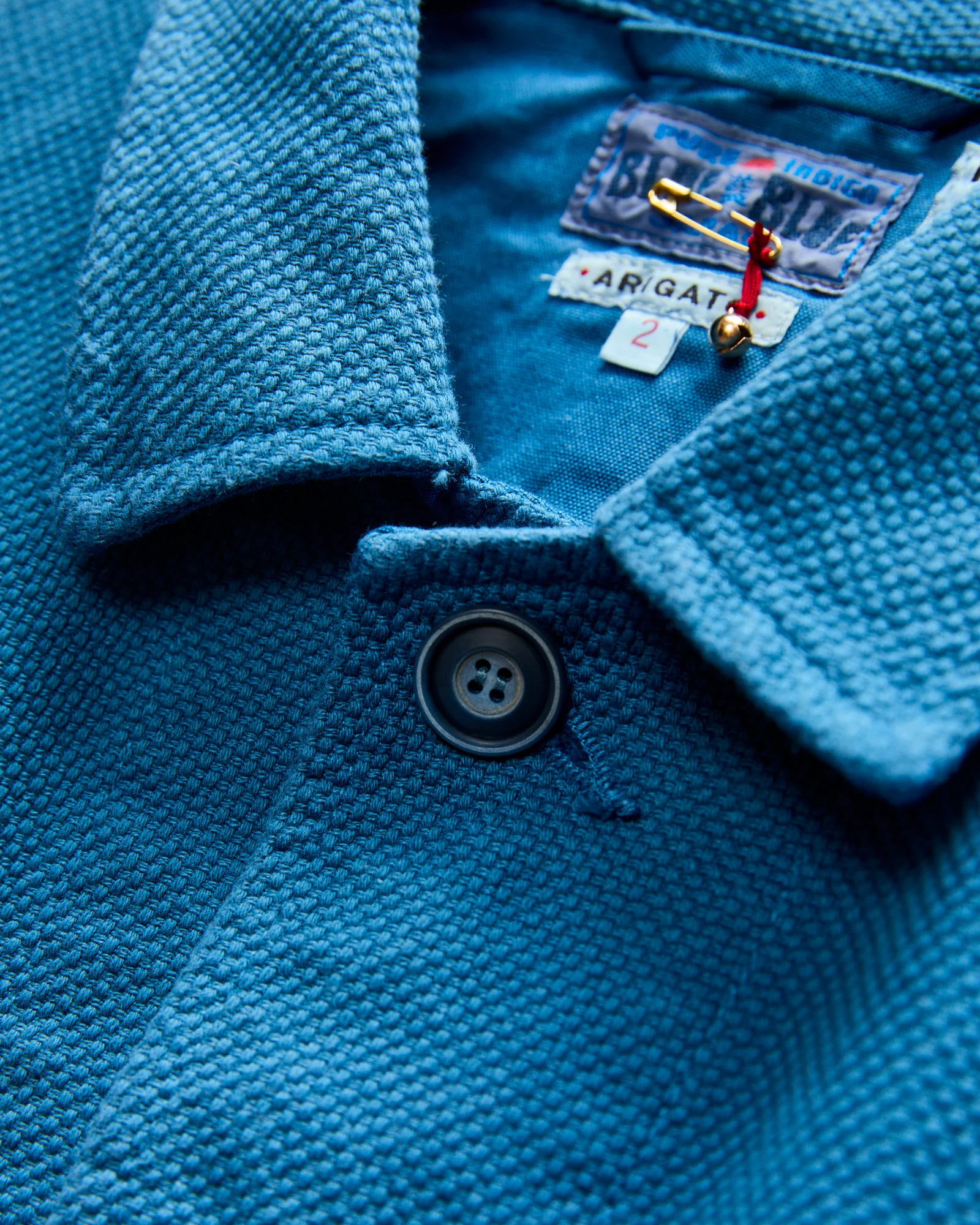 Sashiko Coverall Jacket in Blue Indigo - Image 5