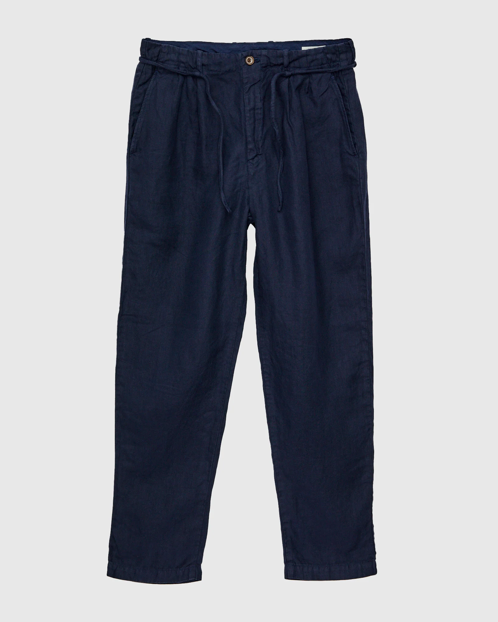 Linen 2Tuck Tapered Pants in Navy