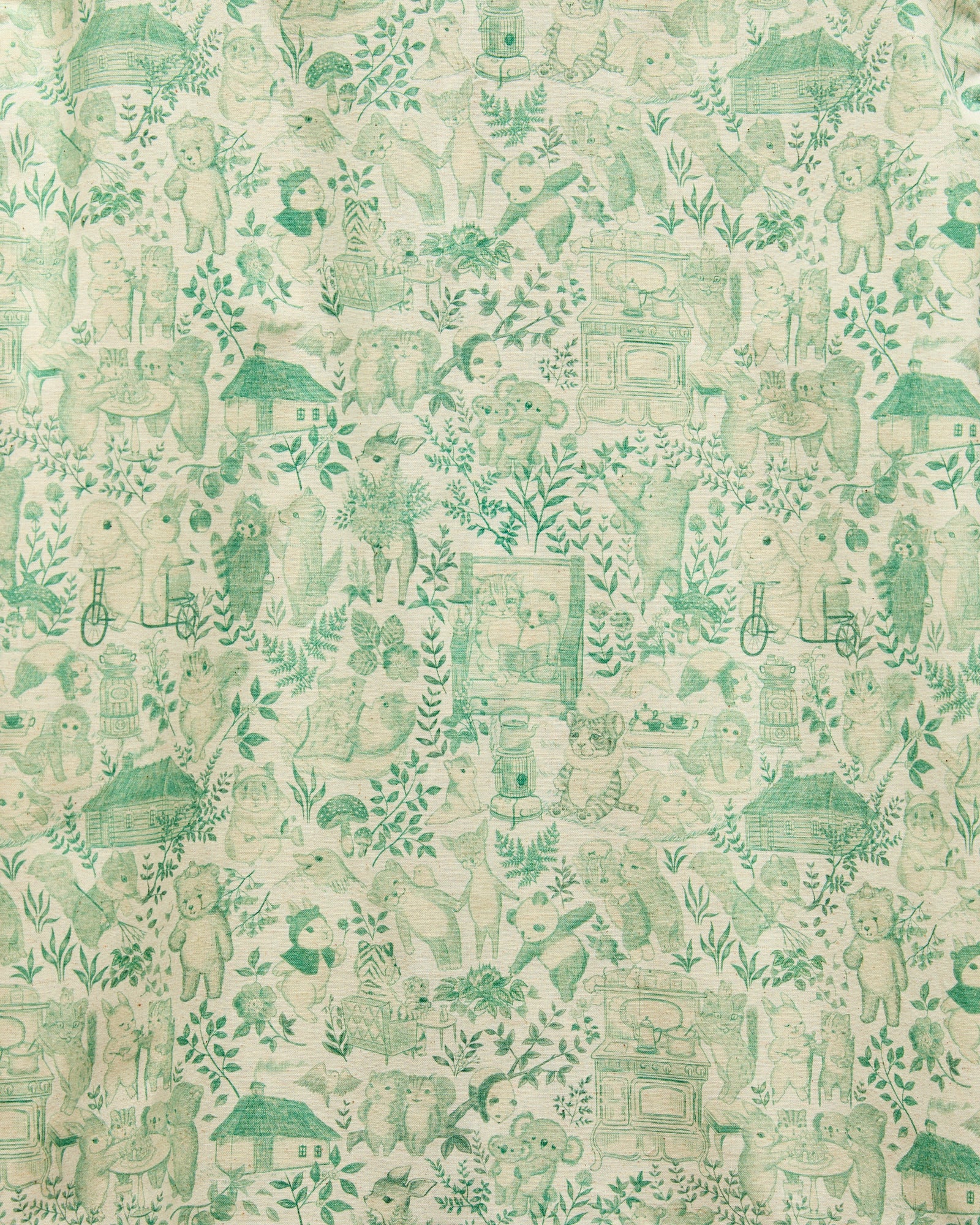 "Linen Animals" Aloha Shirt in Green - Image 8