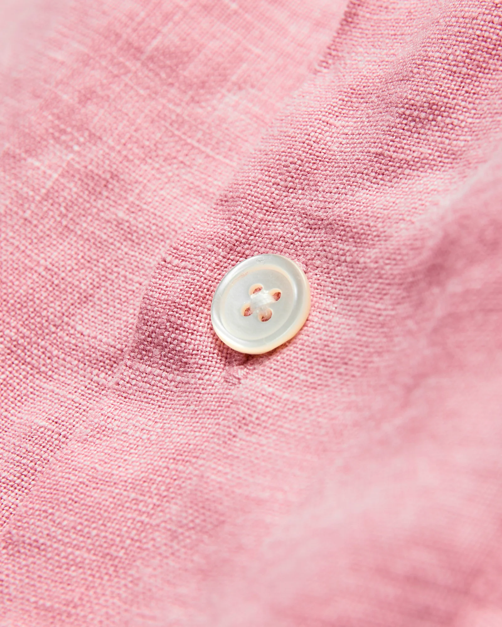 Linen Camp Collar Shirt in Rose - Image 6