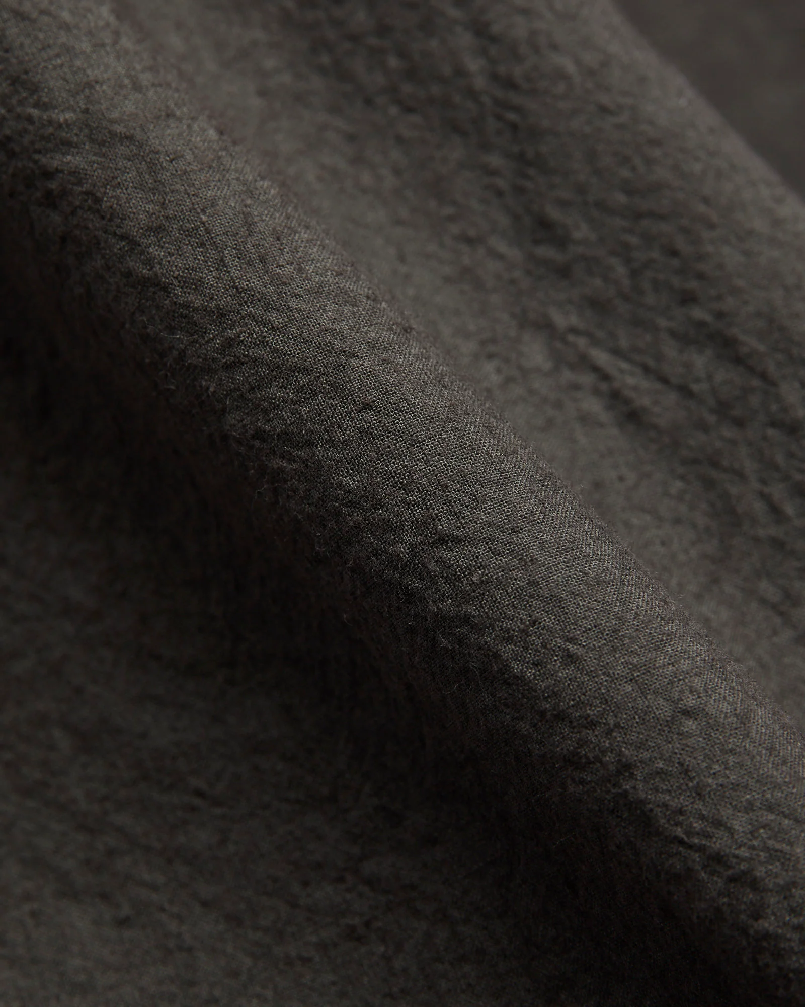 Linen Cotton Trucker Jacket in Charcoal - Image 8