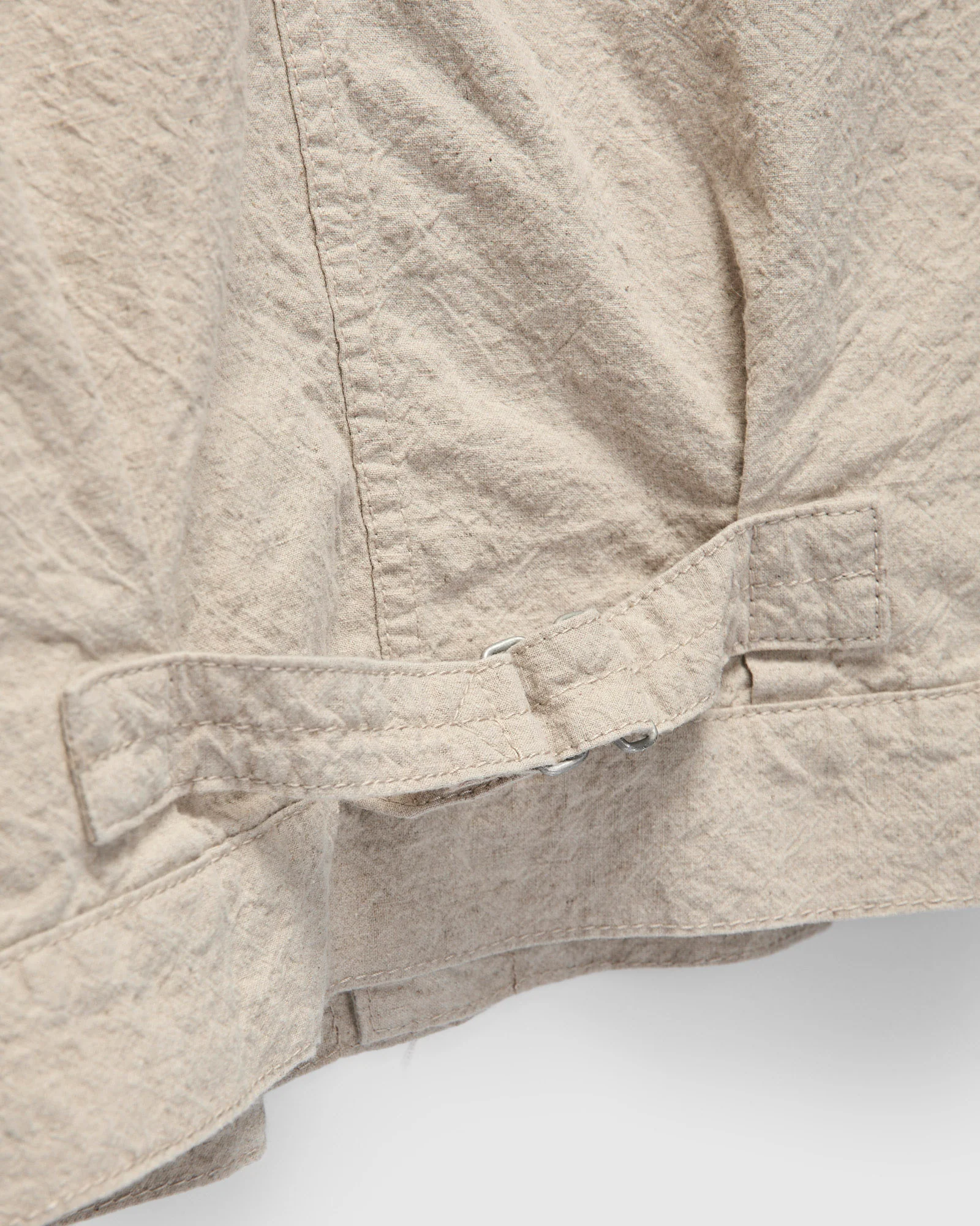 Linen Cotton Trucker Jacket in Natural - Image 7