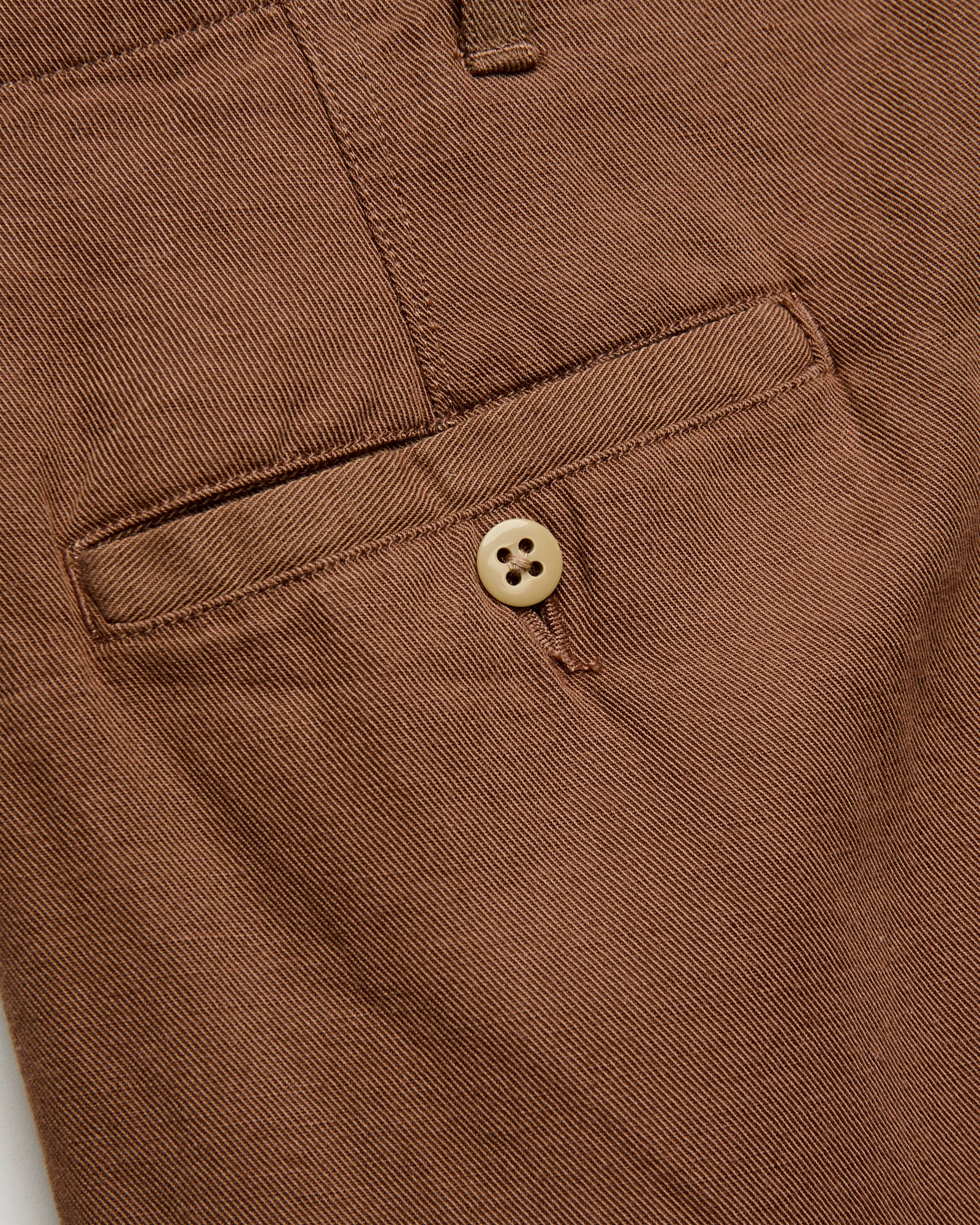 Linen Pleated Chino in Churro Brown - Image 4