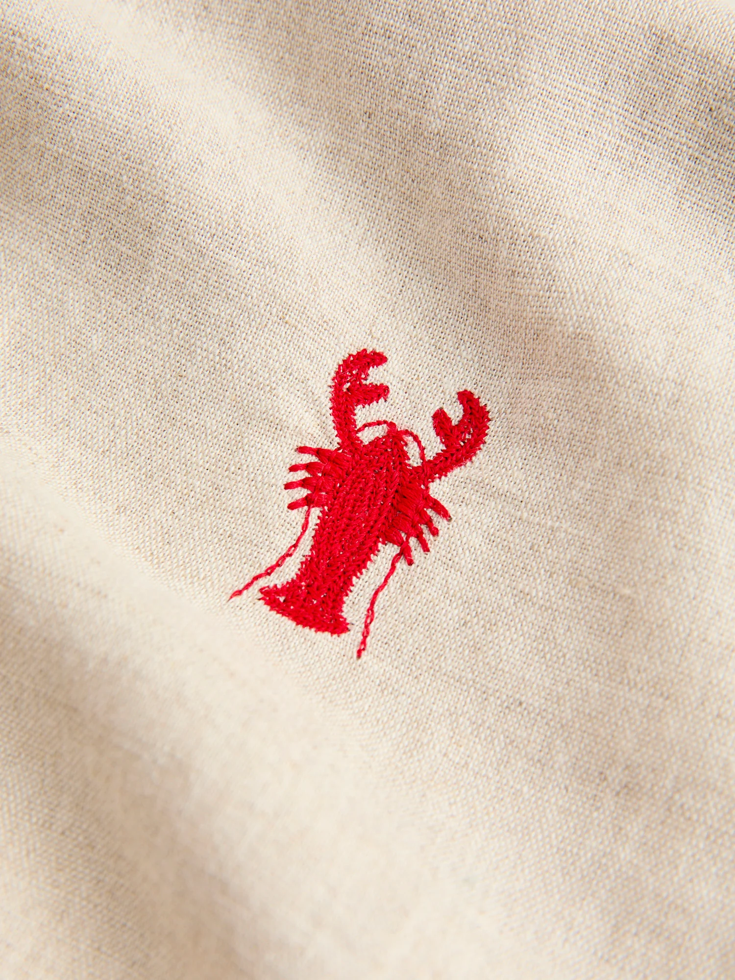 Lobster Button-Up Shirt in White - Image 6