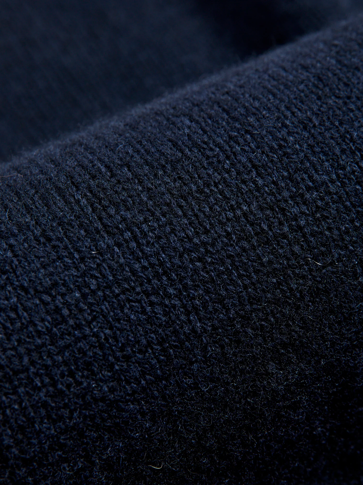 LOCC01 "Good Basics" Relaxed Fit Merino Cashmere Knit Sweater in Dark Navy - Image 7