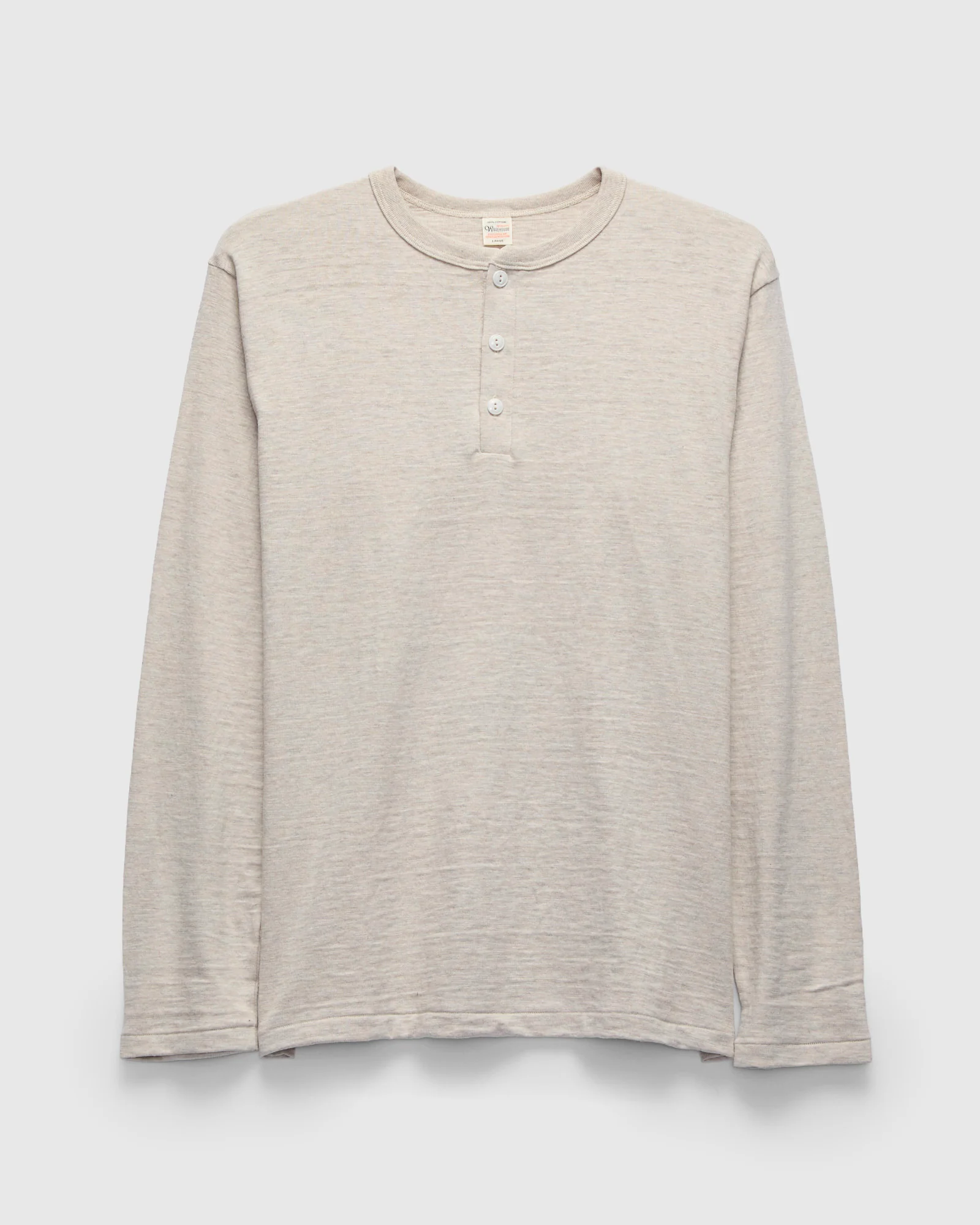 5907 Long Sleeve Henley in Oatmeal