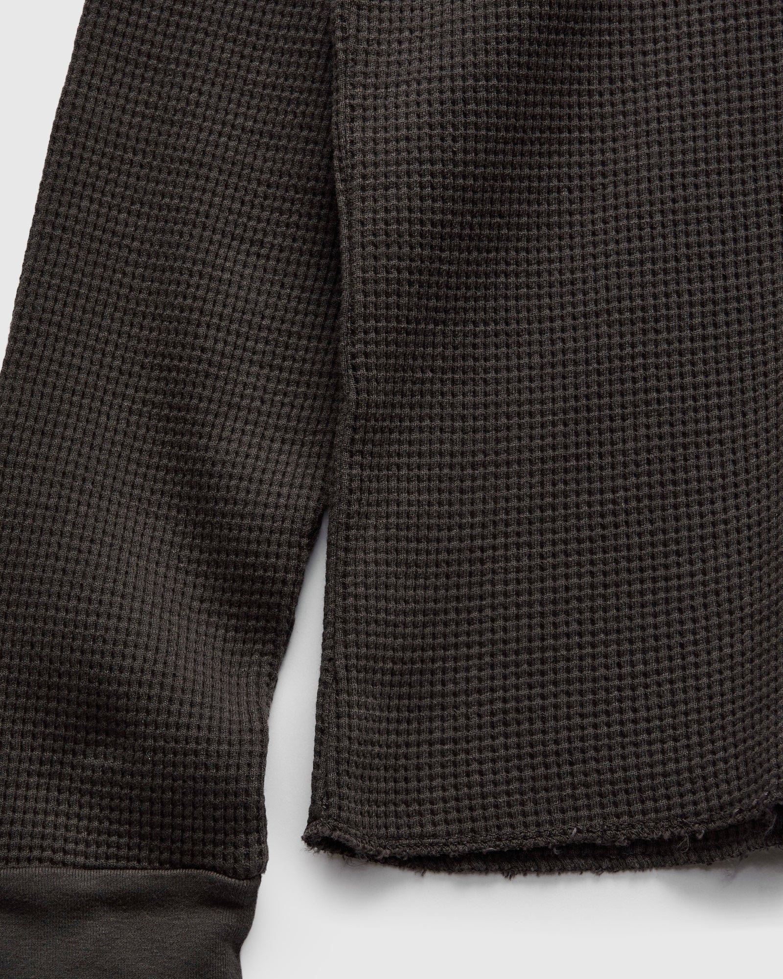 Long Sleeve Thermal Crew in Faded Black - Image 4